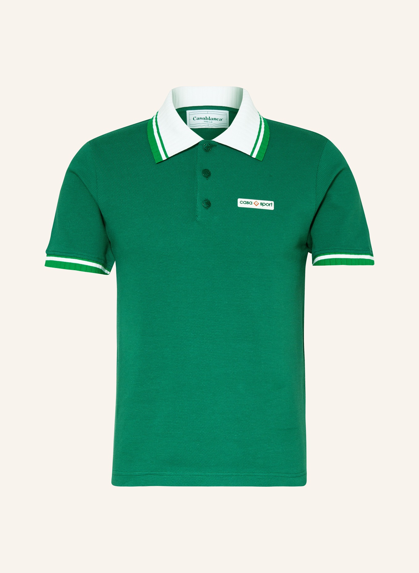 Casablanca Piqué polo shirt, Color: GREEN (Image 1)