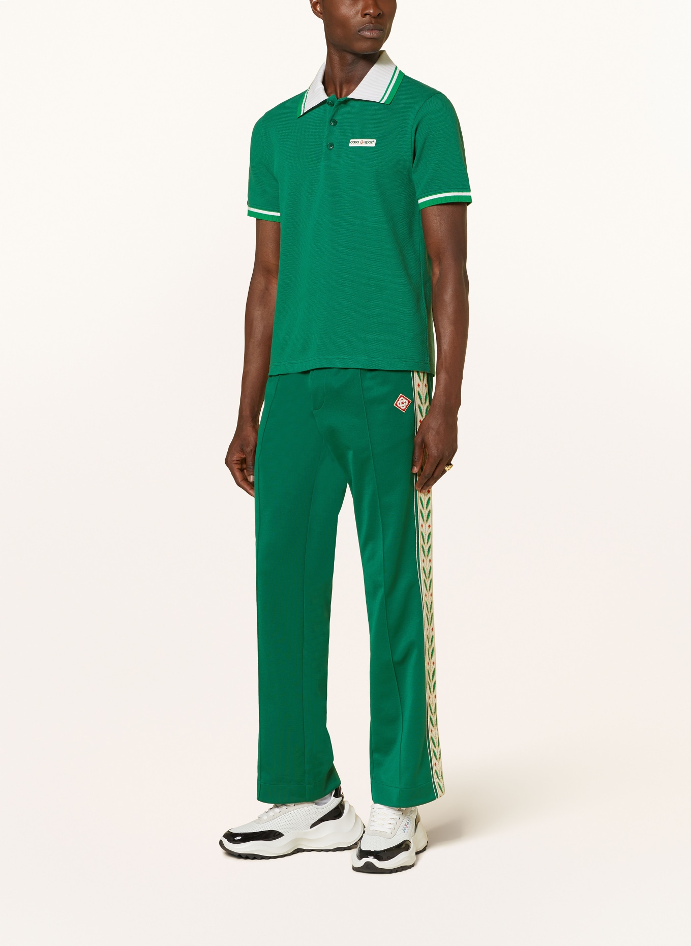 Casablanca Piqué polo shirt, Color: GREEN (Image 2)