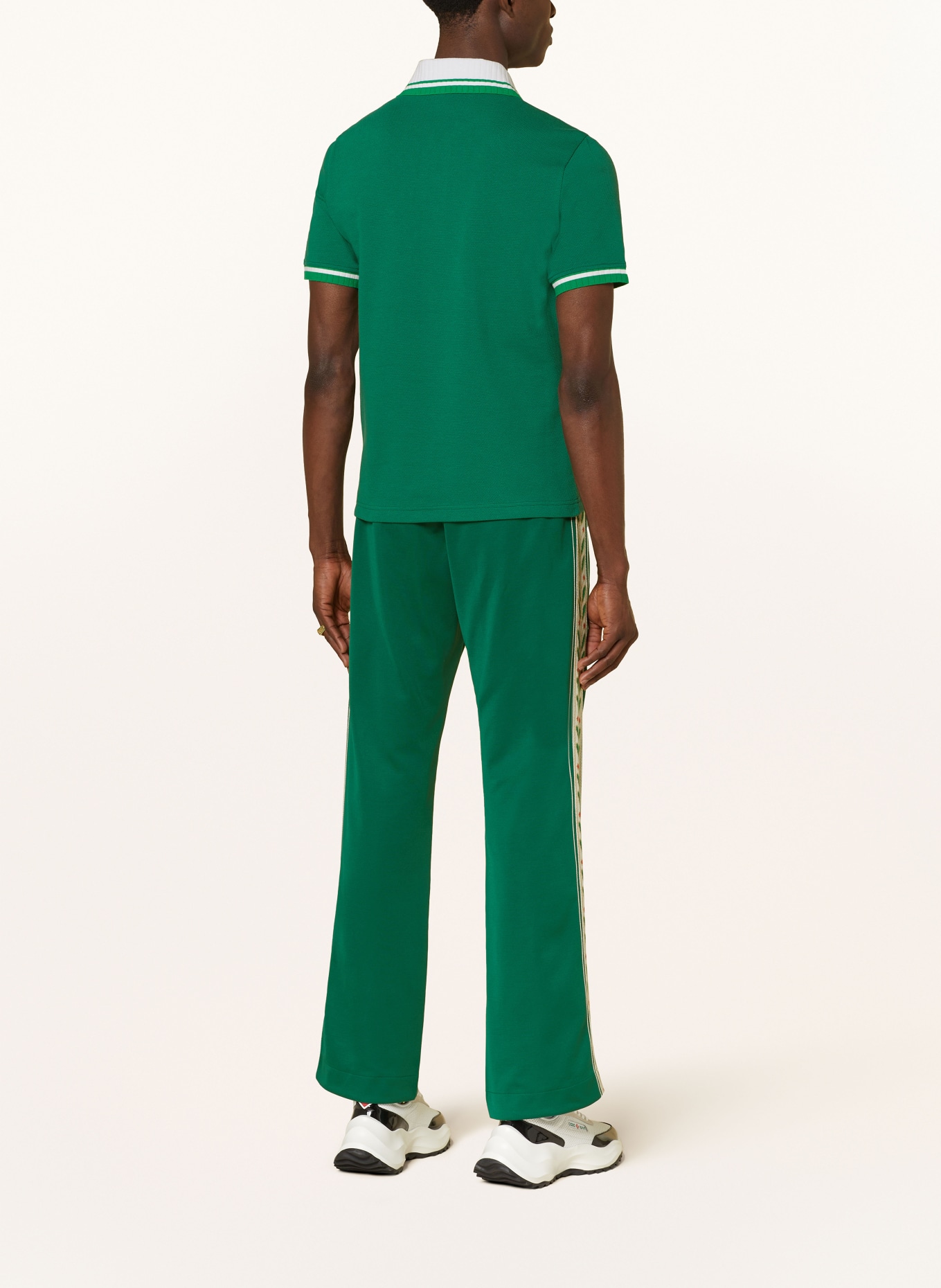 Casablanca Piqué polo shirt, Color: GREEN (Image 3)