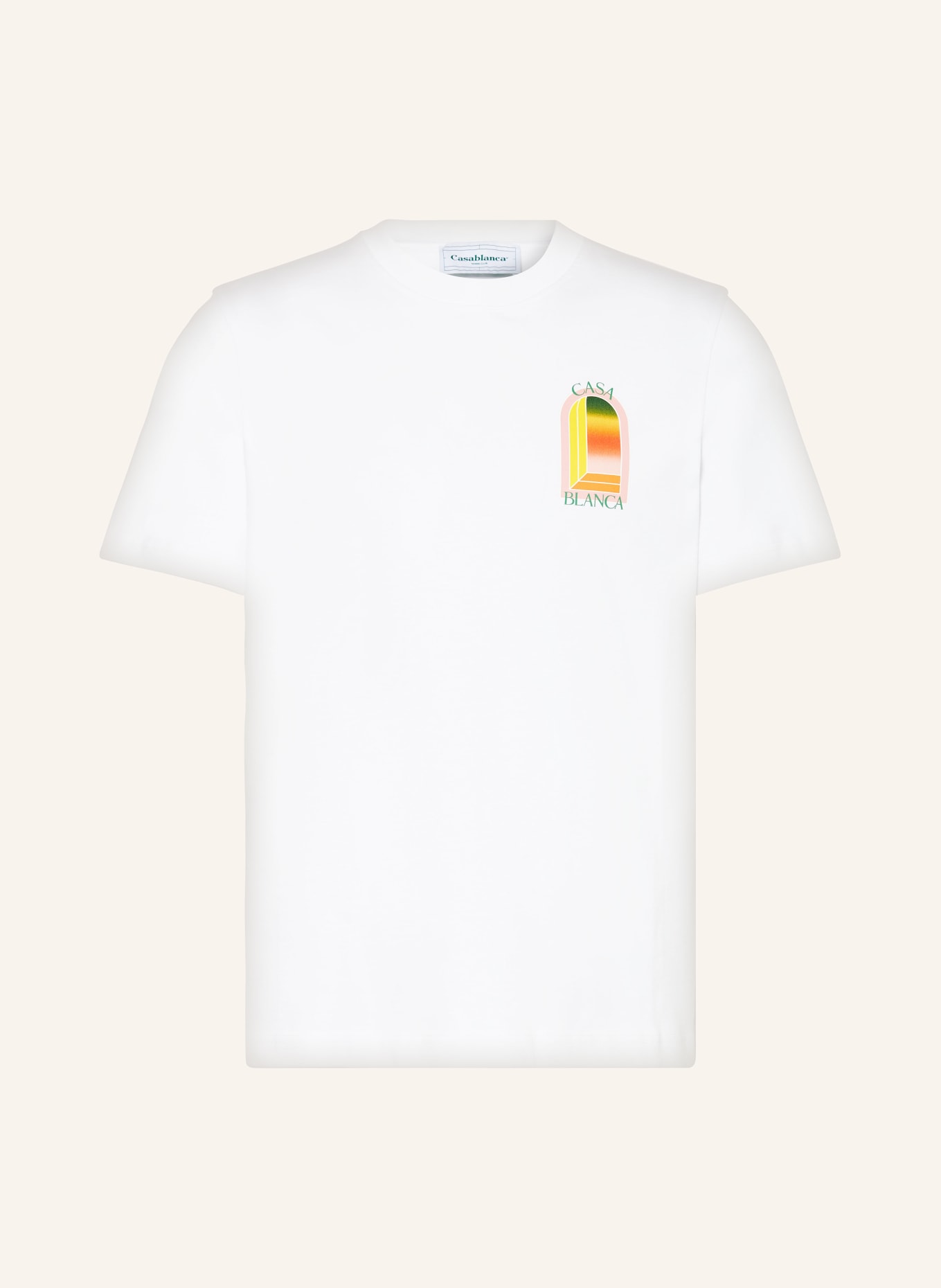 Casablanca T-shirt, Color: WHITE/ GREEN/ ORANGE (Image 1)