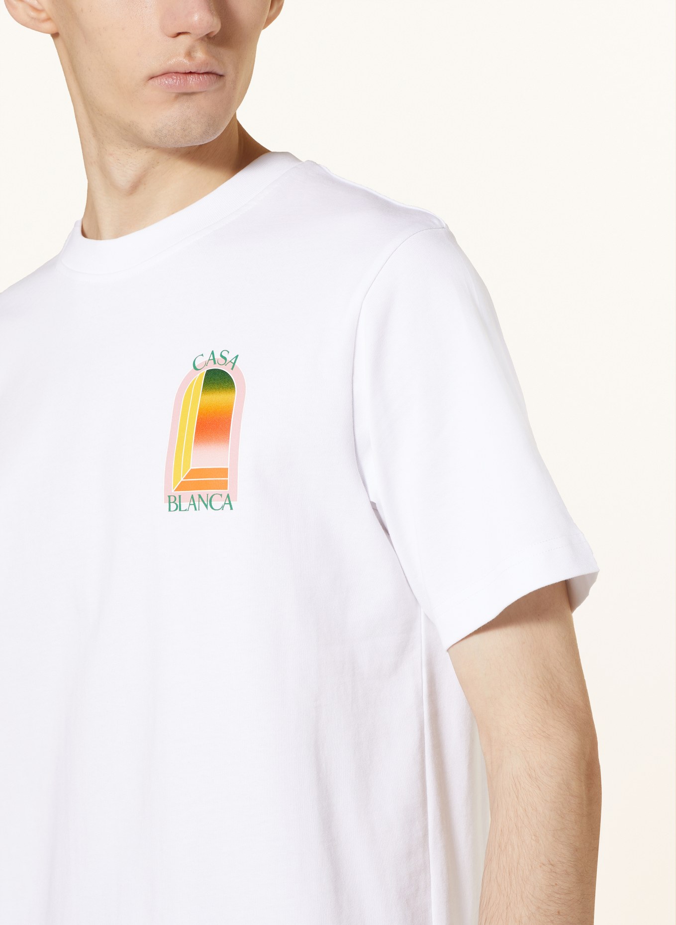 Casablanca T-Shirt, Farbe: WEISS/ GRÜN/ ORANGE (Bild 4)