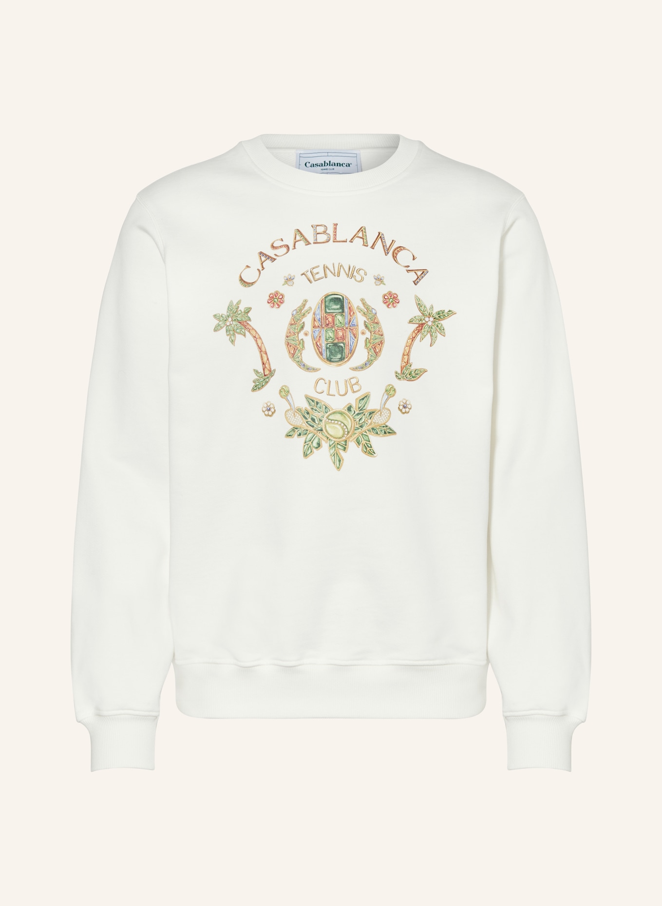 Casablanca Sweatshirt, Color: WHITE/ GREEN/ DARK YELLOW (Image 1)