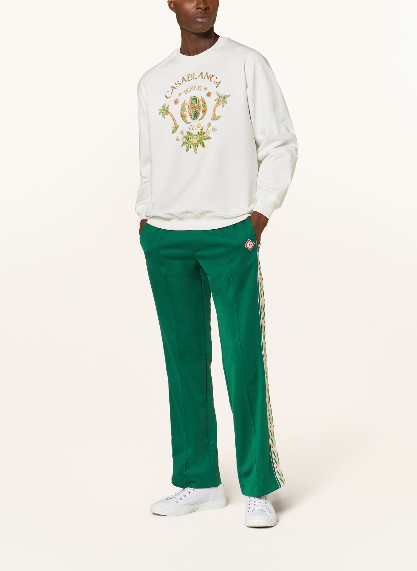 Casablanca Sweatshirt, Color: WHITE/ GREEN/ DARK YELLOW (Image 2)