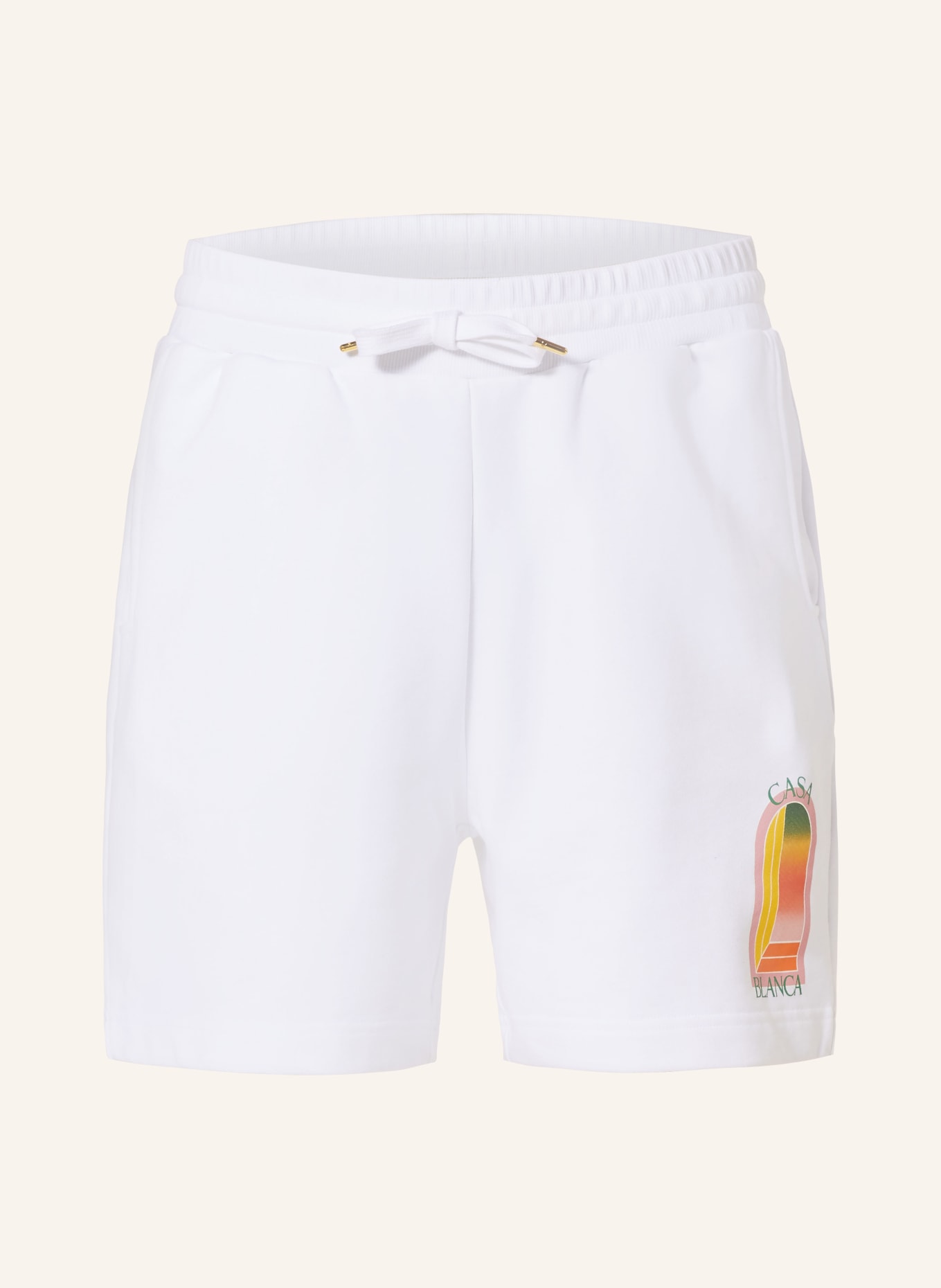 Casablanca Sweat shorts, Color: WHITE/ GREEN/ ORANGE (Image 1)