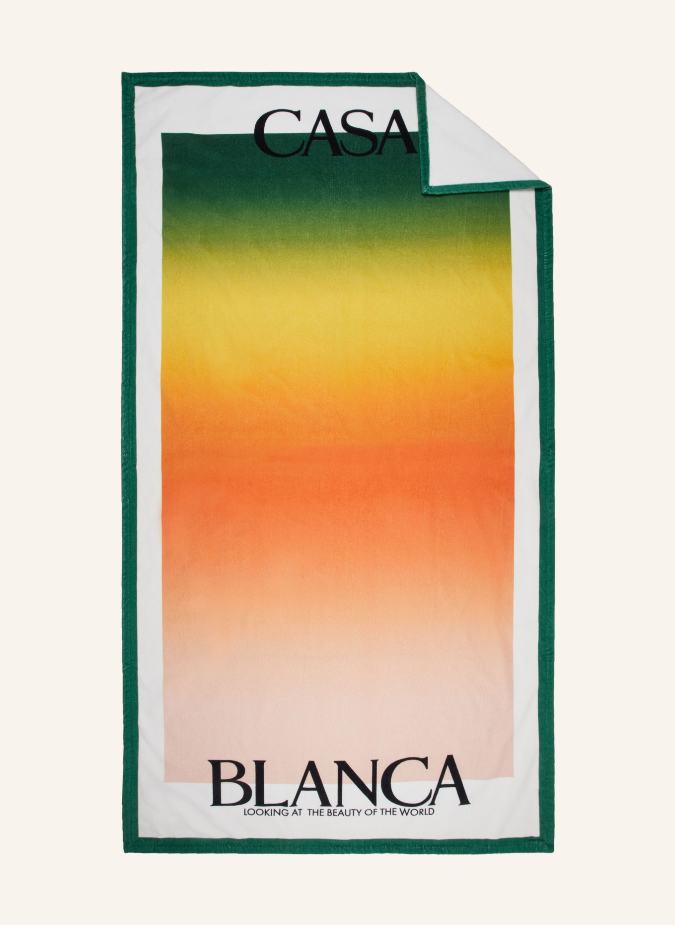 Casablanca Beach towel, Color: WHITE/ GREEN (Image 1)