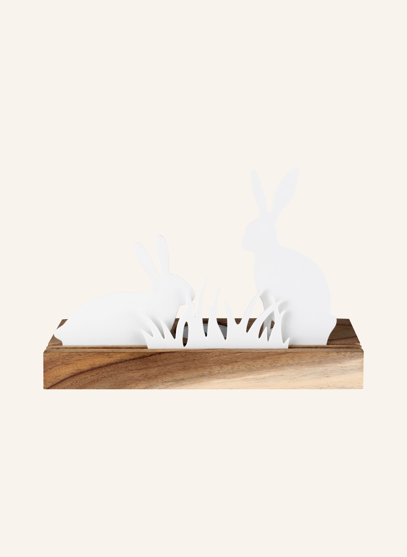 RÄDER Teelichthalter mit Dekofiguren, Farbe: WEISS/ BRAUN (Bild 1)