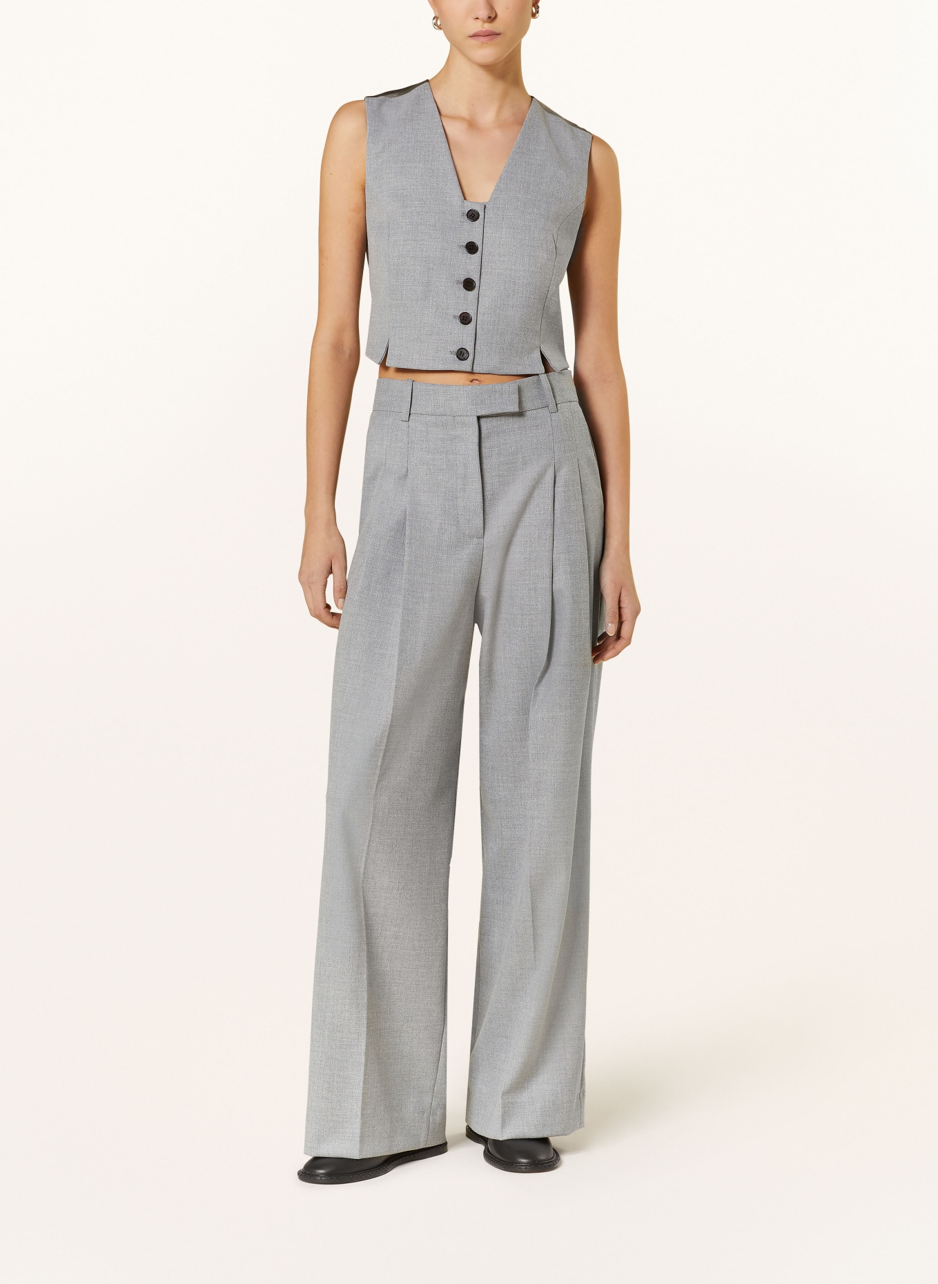 BY MALENE BIRGER Wide leg trousers CYMBARIA, Color: GRAY (Image 2)