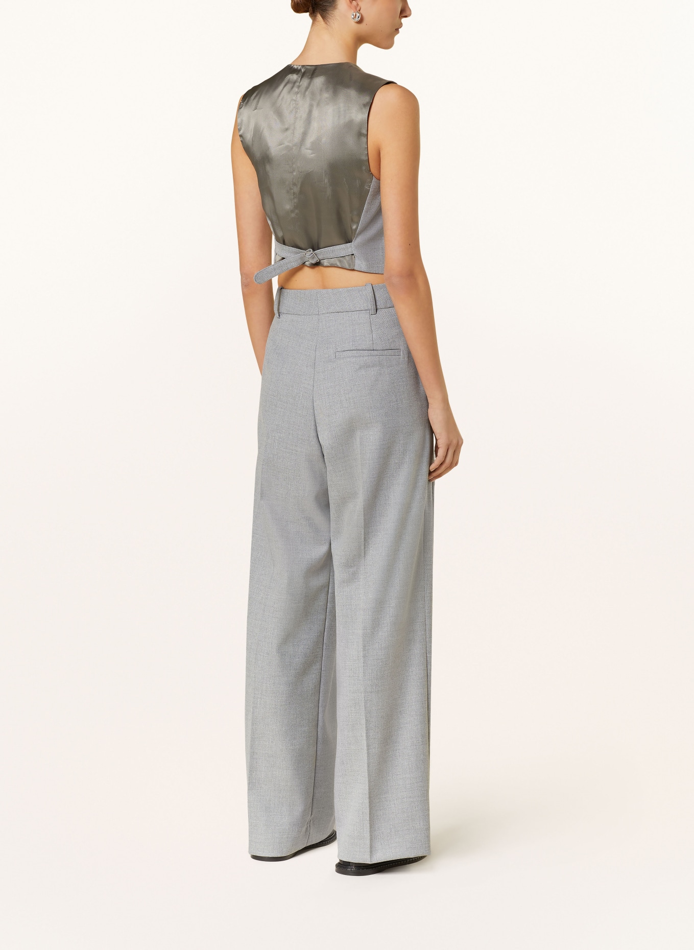 BY MALENE BIRGER Wide leg trousers CYMBARIA, Color: GRAY (Image 3)