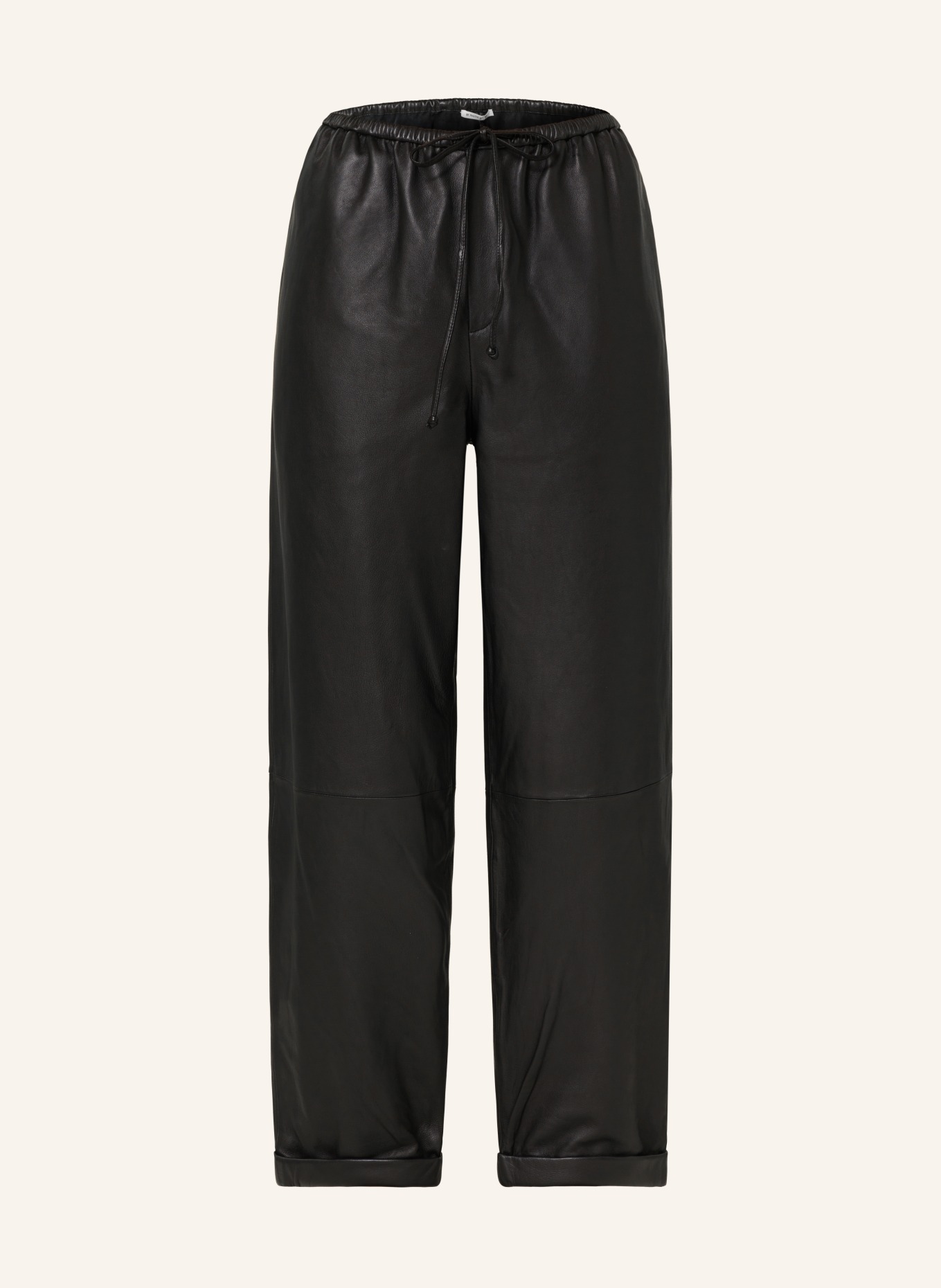 BY MALENE BIRGER Leather trousers JOANNI, Color: BLACK (Image 1)