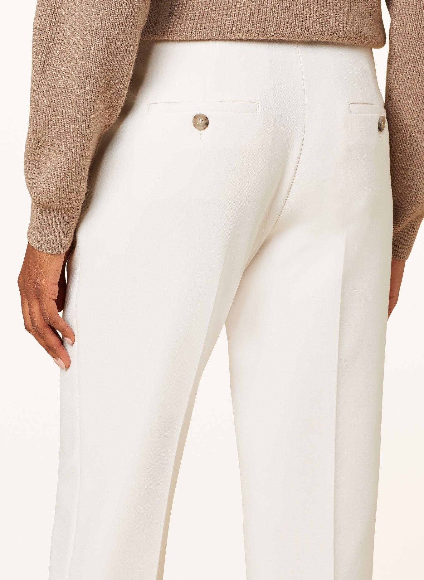 PESERICO EASY 7/8 pants, Color: CREAM (Image 5)