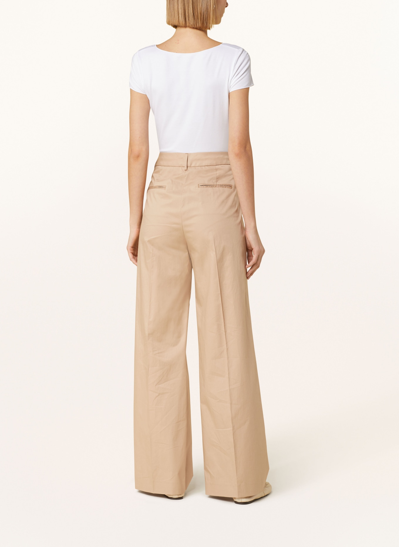 PESERICO EASY Wide leg trousers, Color: CAMEL (Image 3)