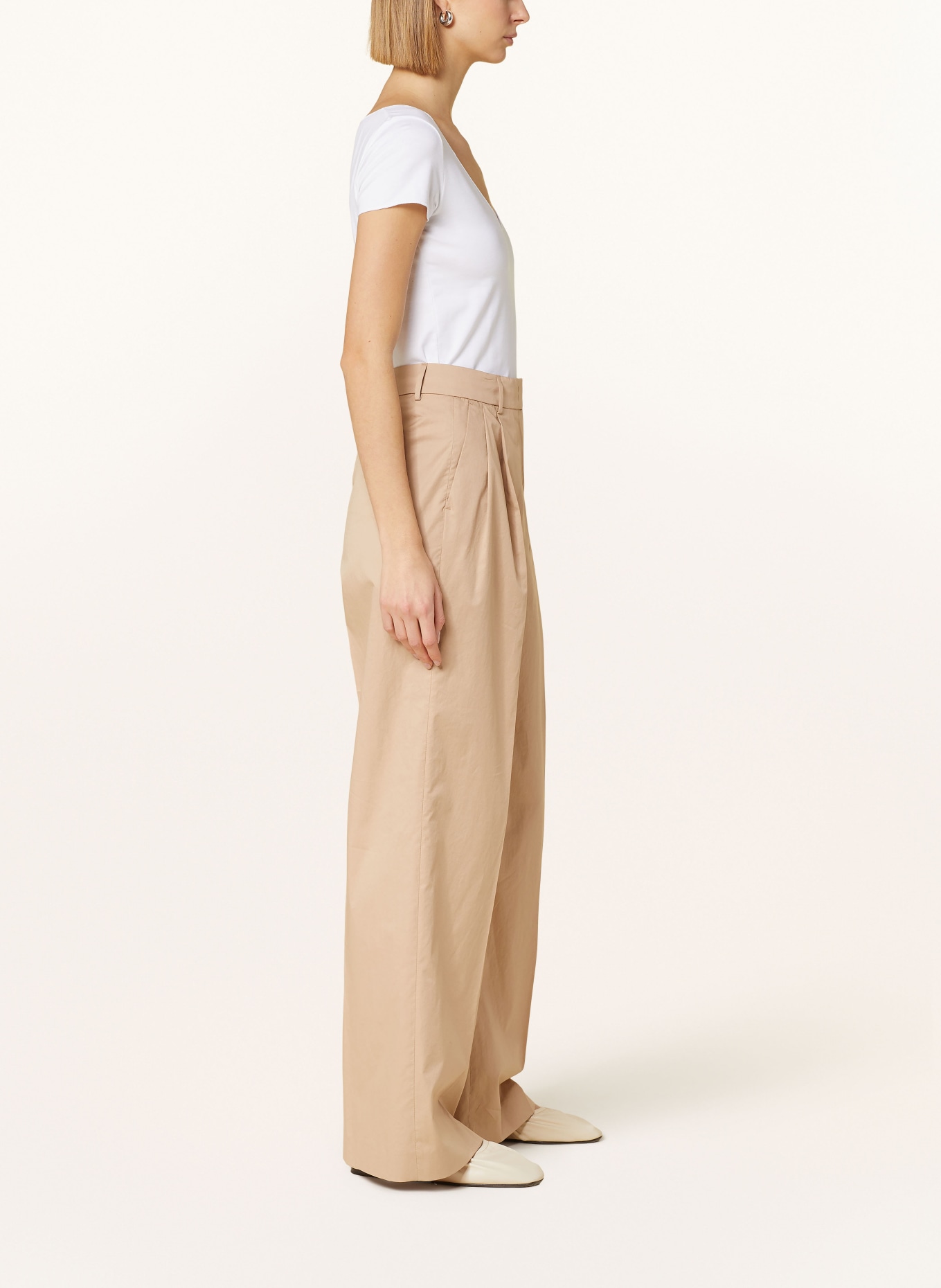 PESERICO EASY Wide leg trousers, Color: CAMEL (Image 4)