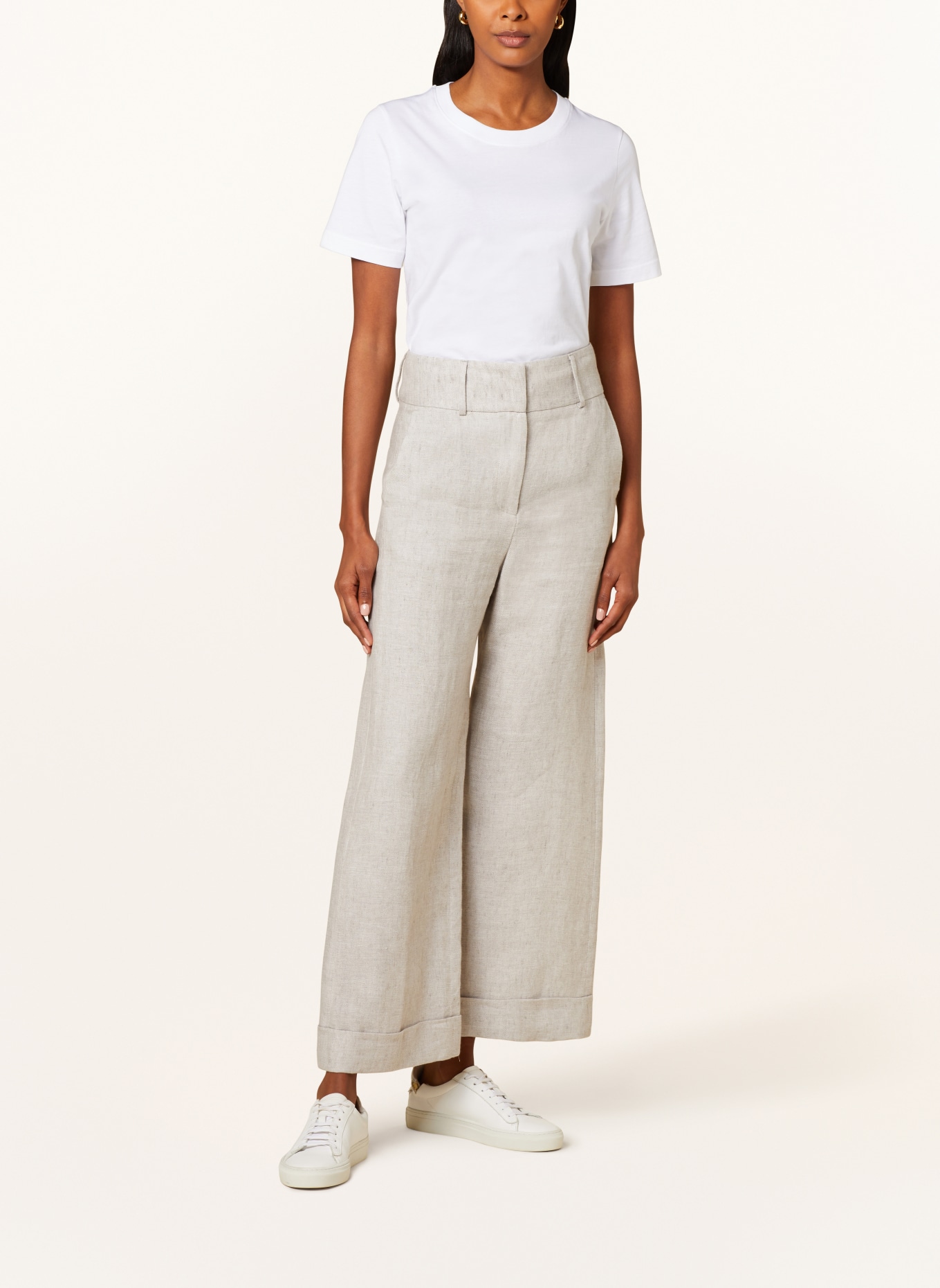 PESERICO EASY Linen culottes, Color: GRAY (Image 2)