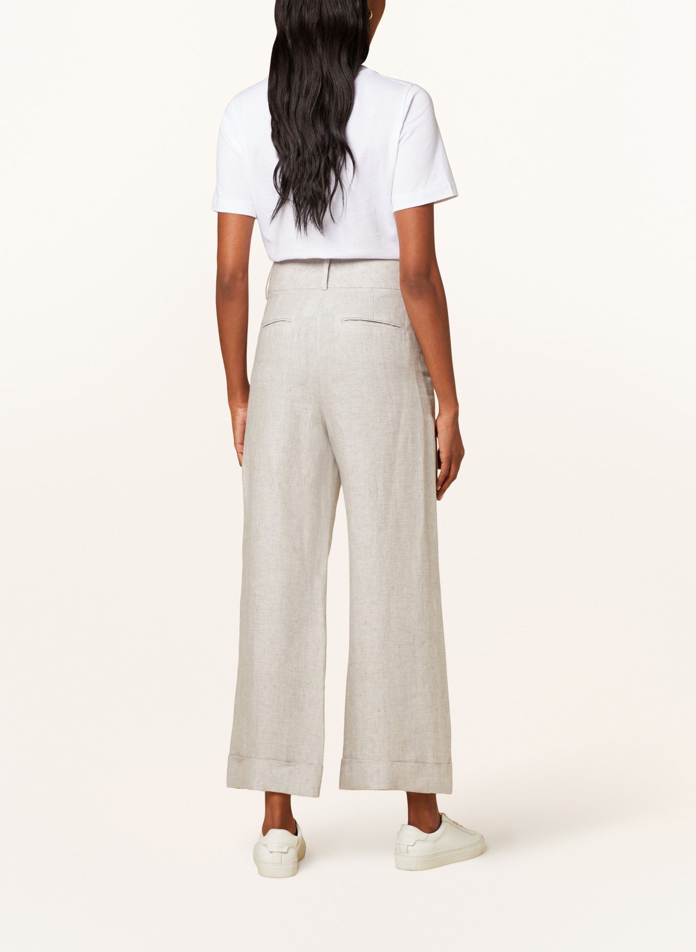 PESERICO EASY Linen culottes, Color: GRAY (Image 3)