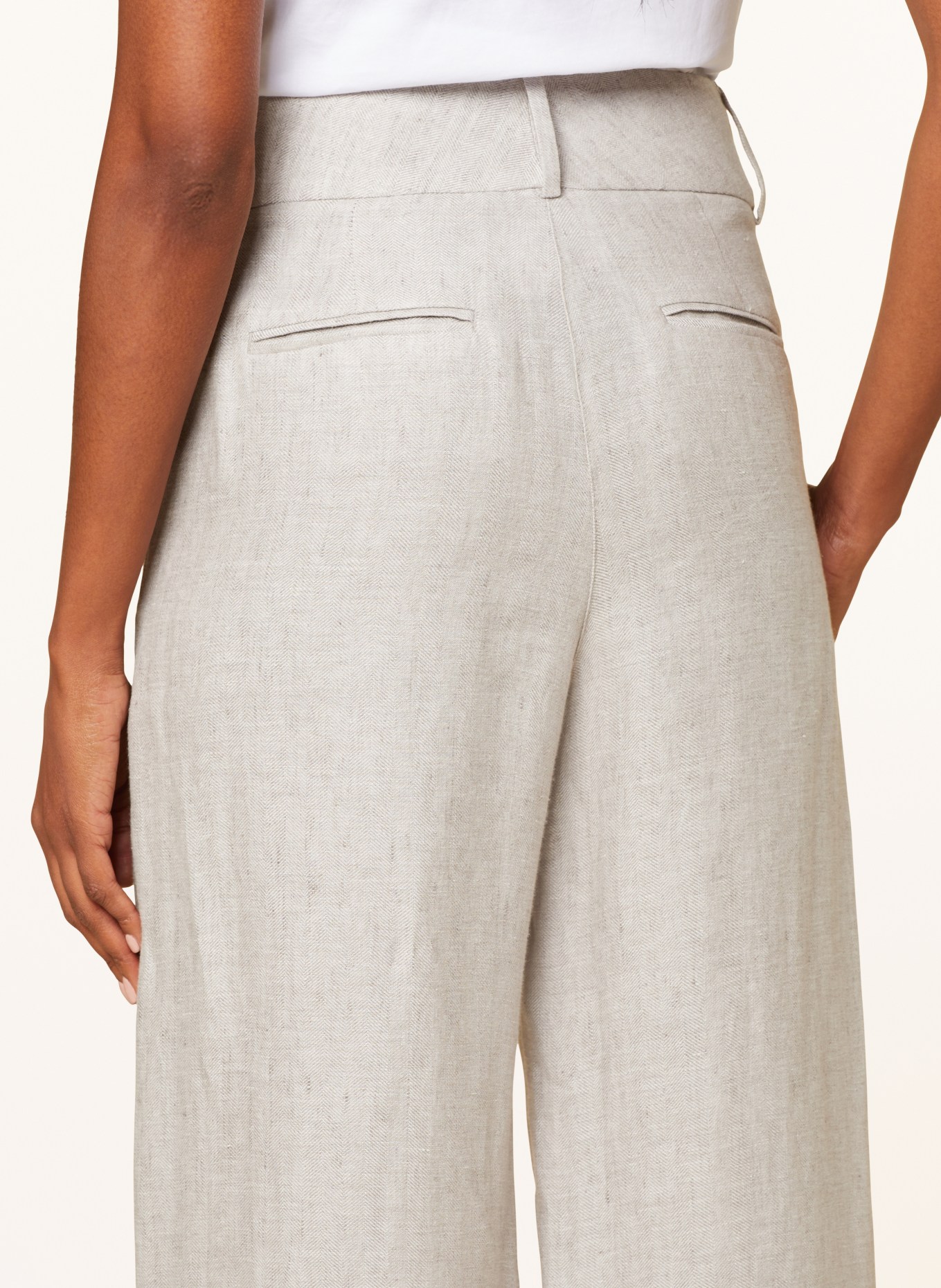 PESERICO EASY Linen culottes, Color: GRAY (Image 5)