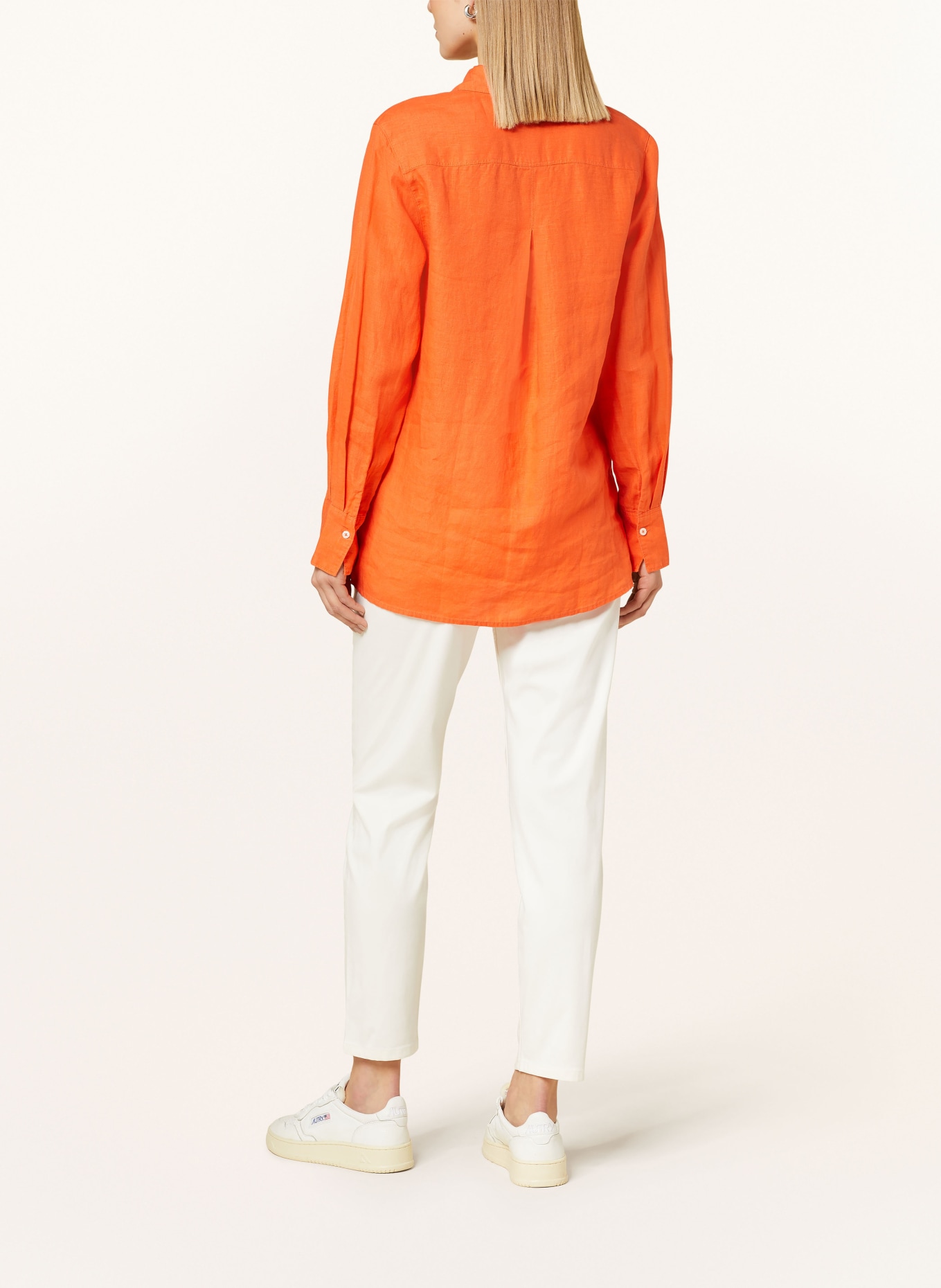 Marc O'Polo Shirt blouse made of linen, Color: ORANGE (Image 3)