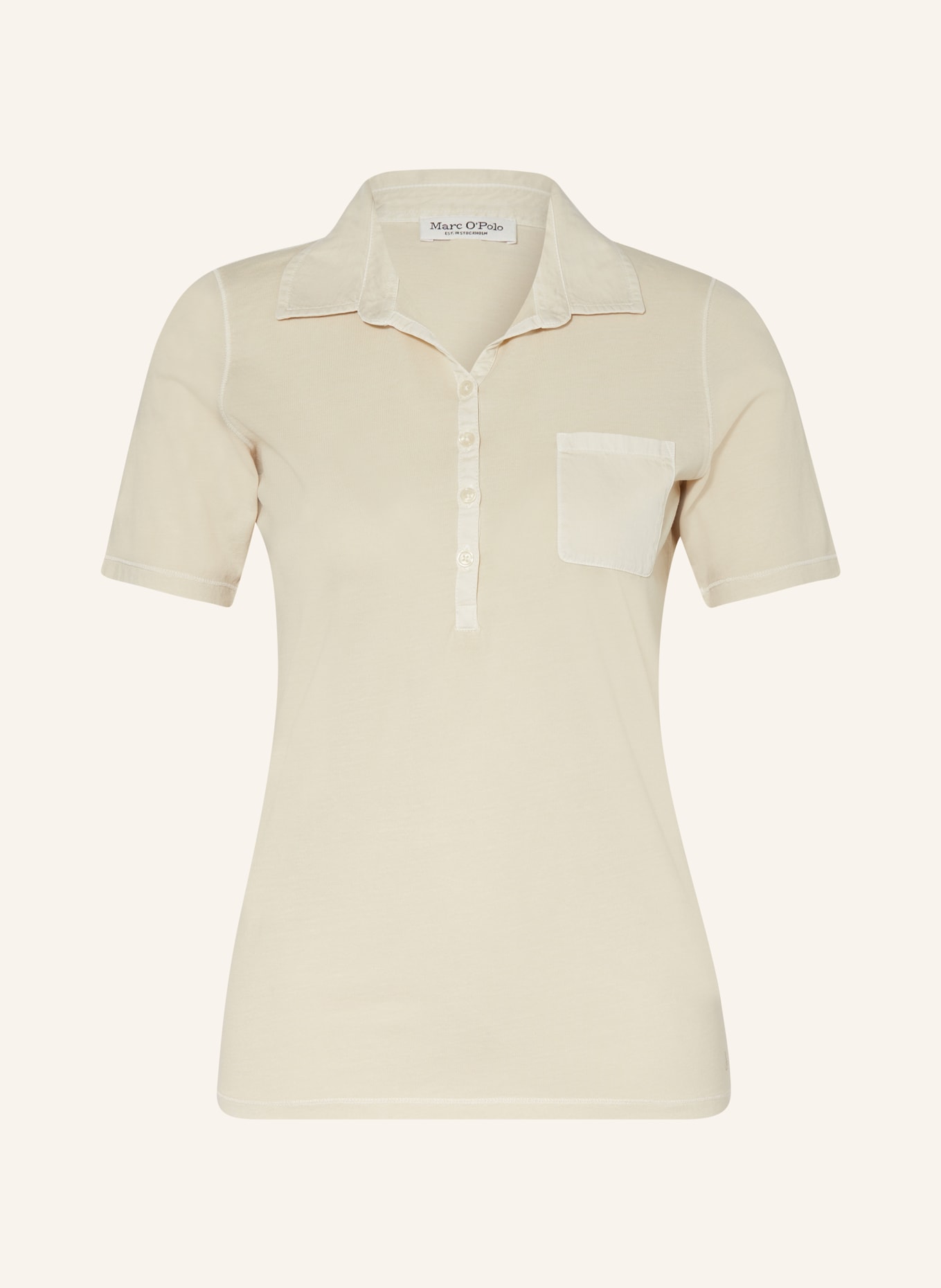 Marc O'Polo Jersey-Poloshirt, Farbe: HELLBRAUN (Bild 1)