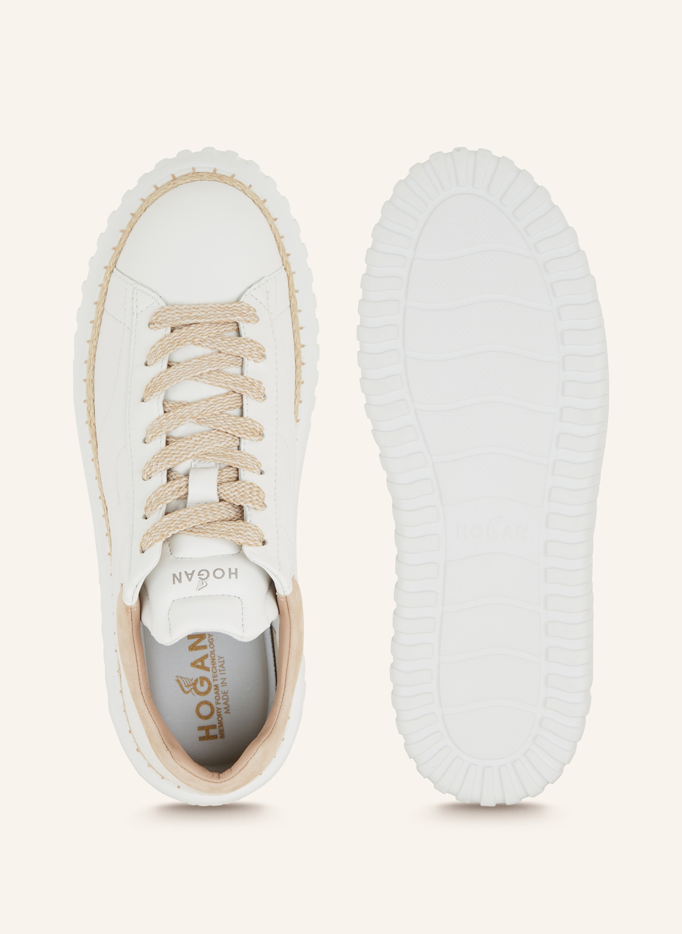 HOGAN Sneakers H-STRIPES, Color: WHITE/ BEIGE (Image 5)