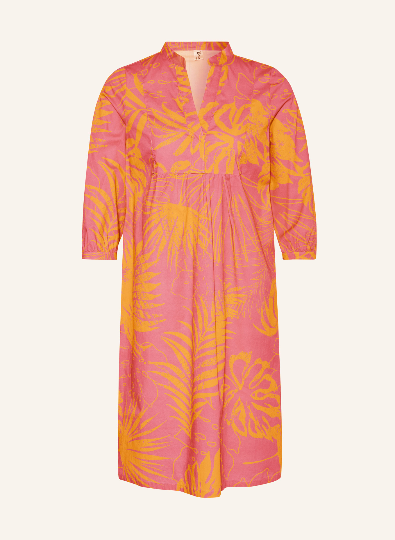 Backstage Dress SAMANTHA with 3/4 sleeves, Color: PINK/ ORANGE (Image 1)
