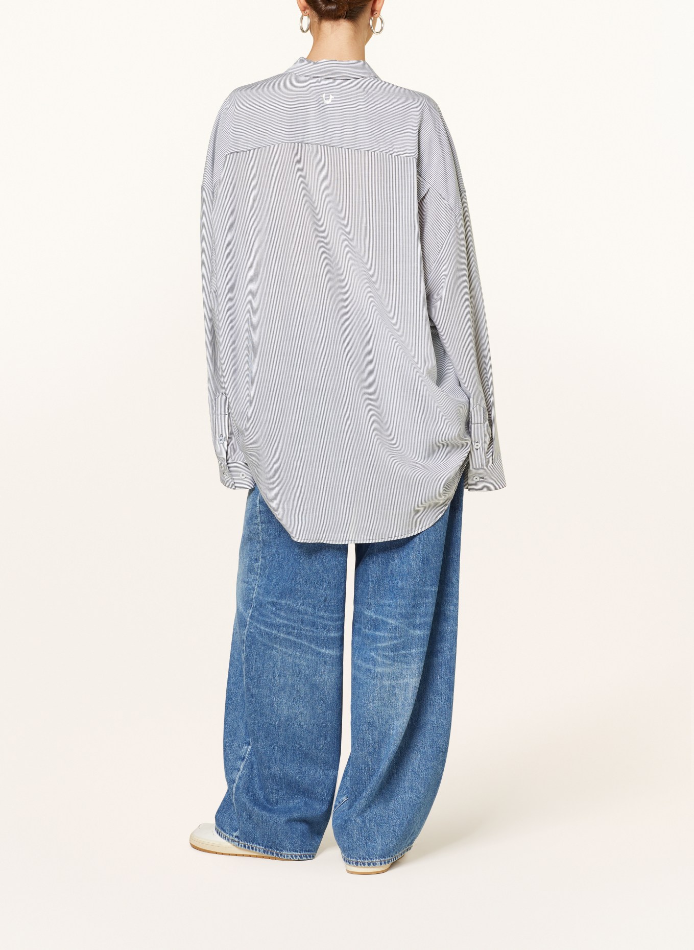 TRUE RELIGION Oversized shirt blouse, Color: GRAY (Image 3)