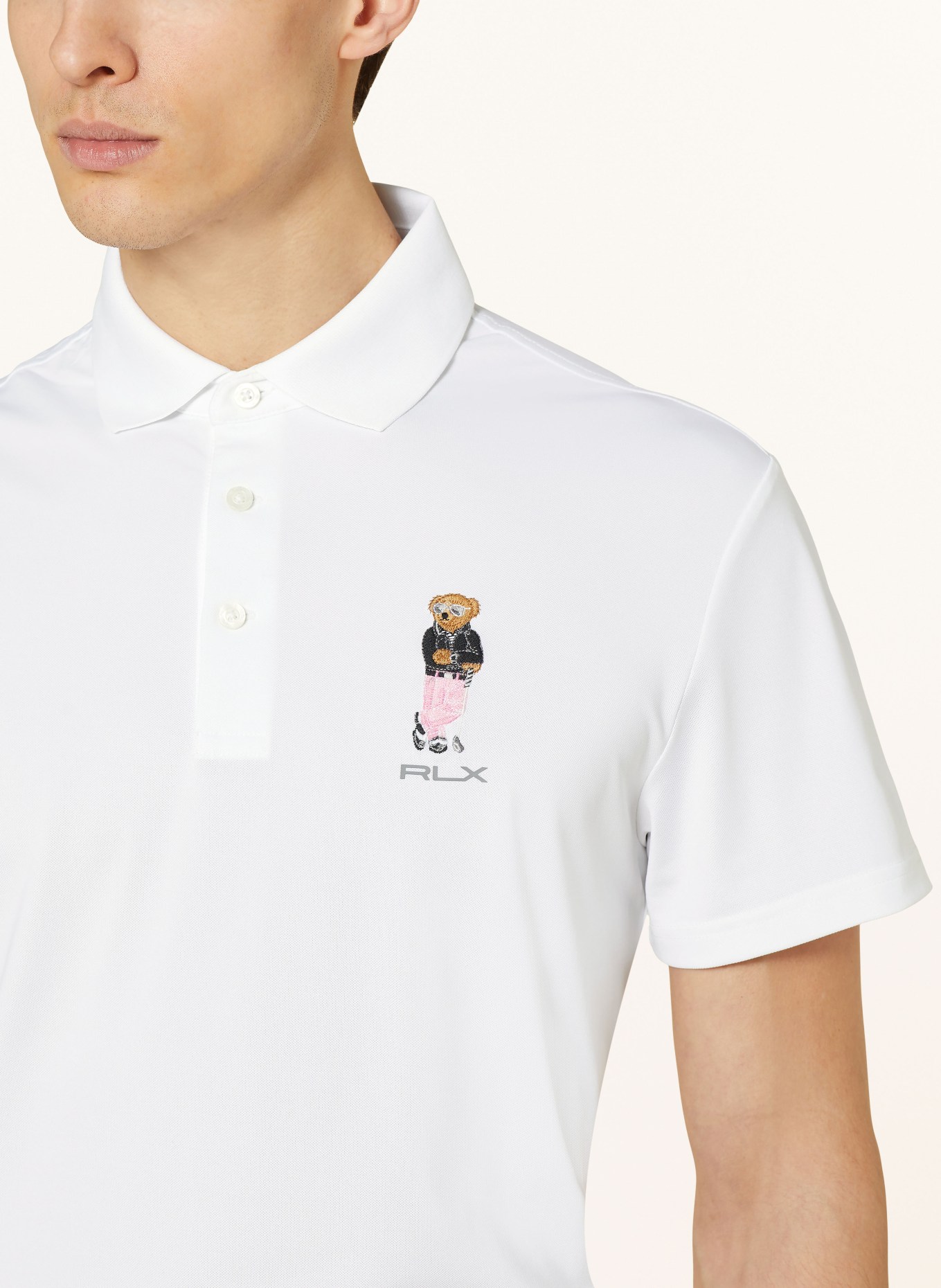 RLX RALPH LAUREN Piqué-Poloshirt Tailored Fit, Farbe: WEISS (Bild 4)