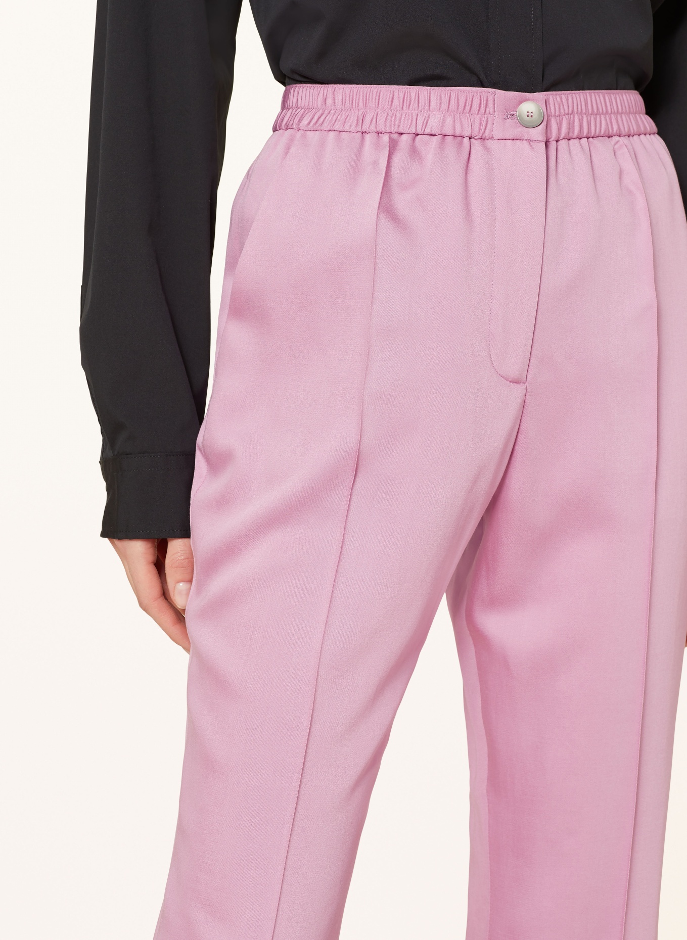 JOSEPH 7/8 trousers TOTTENHAM in jersey, Color: PINK (Image 5)
