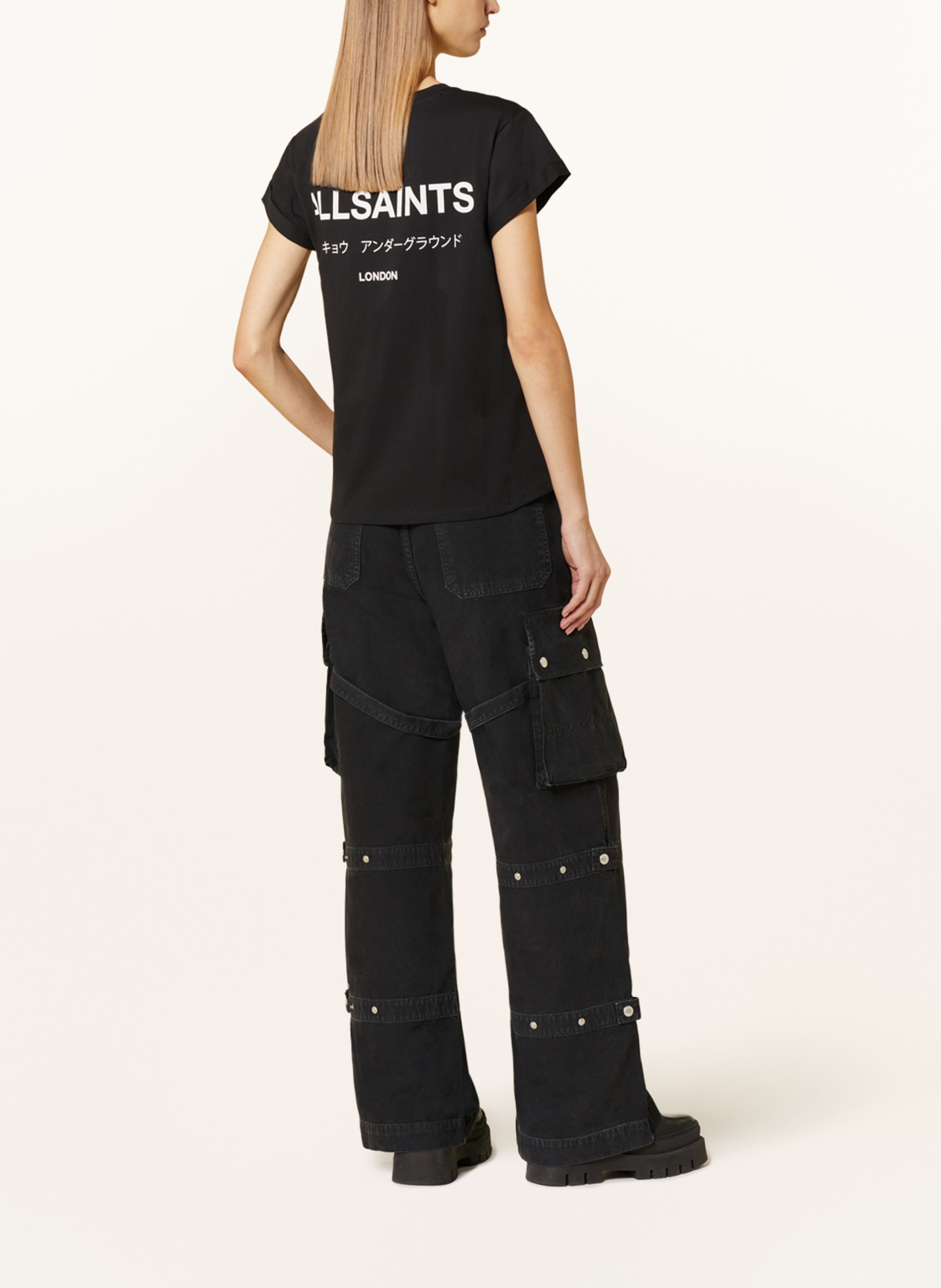 ALLSAINTS T-Shirt ANNA, Farbe: SCHWARZ/ WEISS (Bild 3)