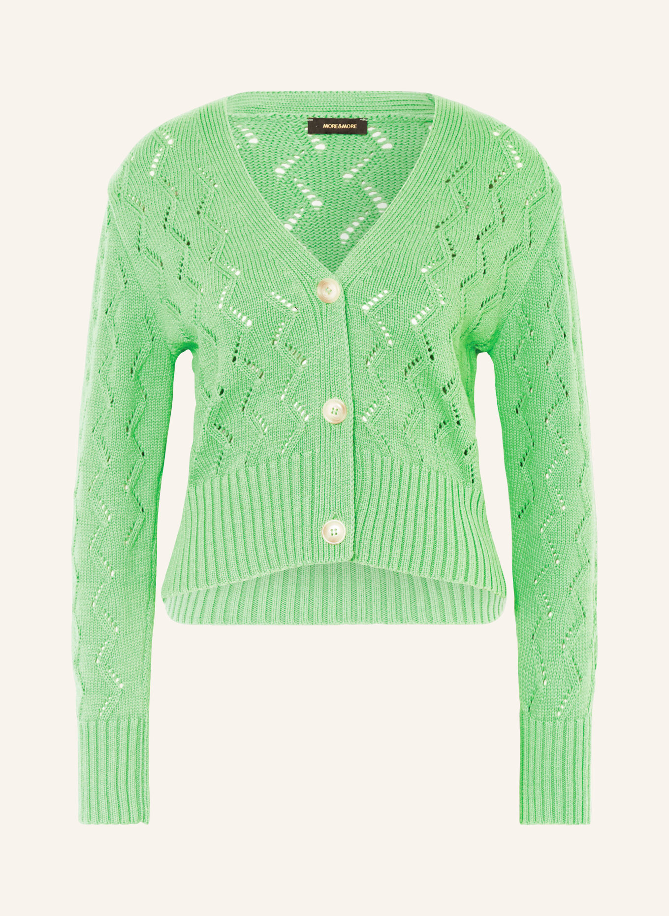 MORE & MORE Cardigan, Color: LIGHT GREEN (Image 1)