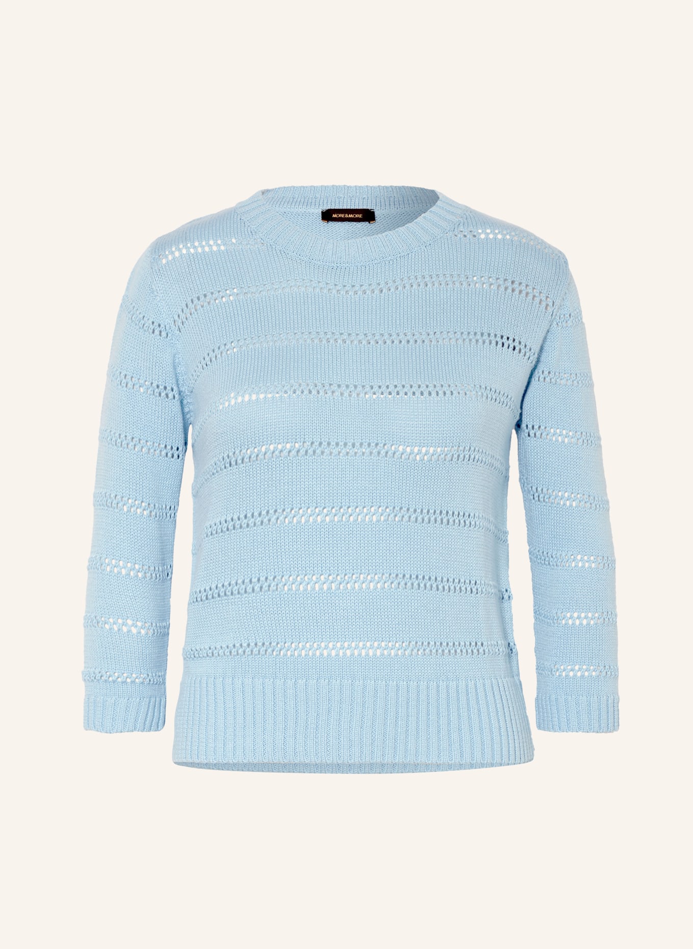 MORE & MORE Sweater with 3/4 sleeves, Color: LIGHT BLUE (Image 1)