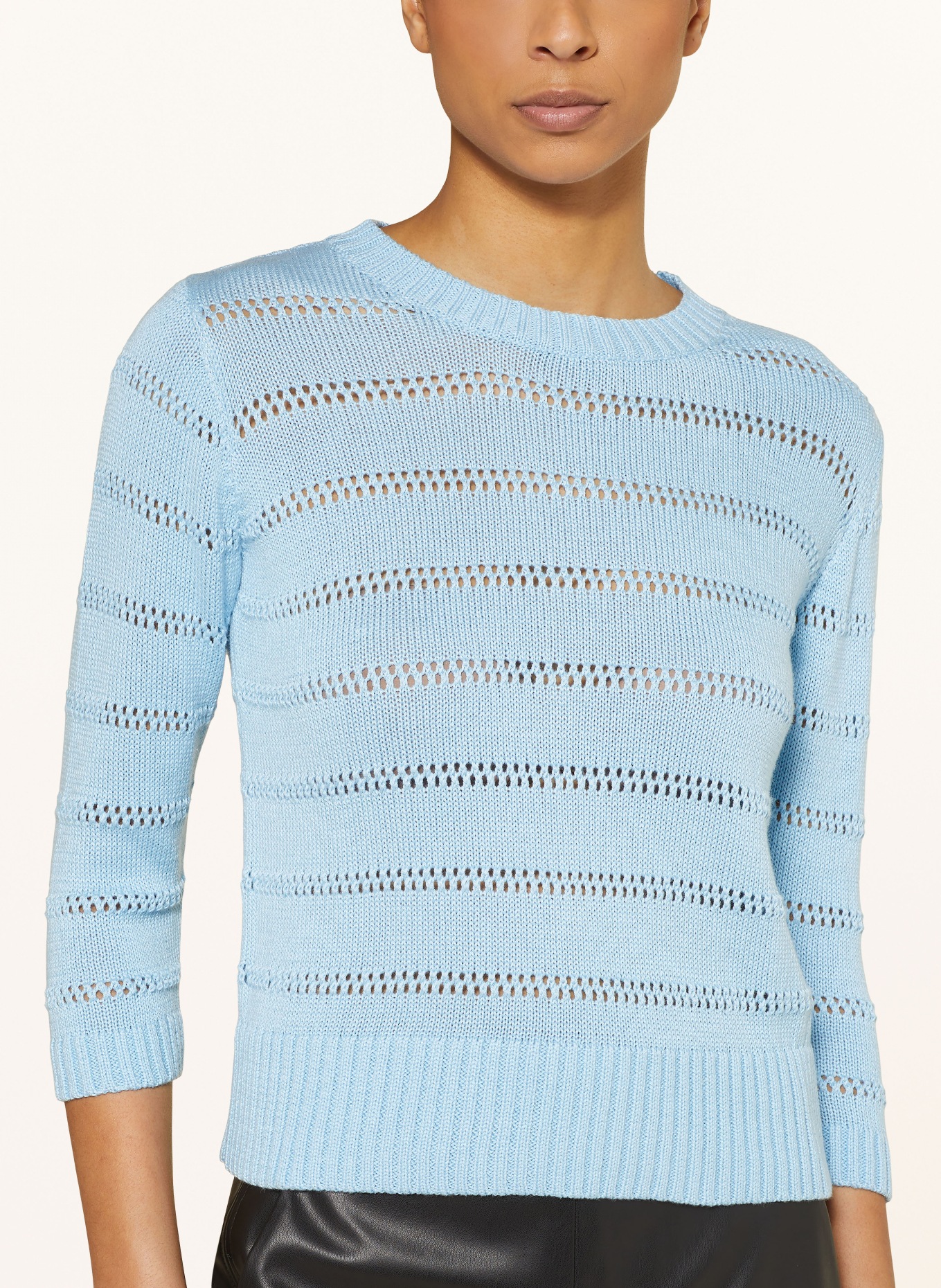 MORE & MORE Pullover mit 3/4-Arm, Farbe: HELLBLAU (Bild 4)