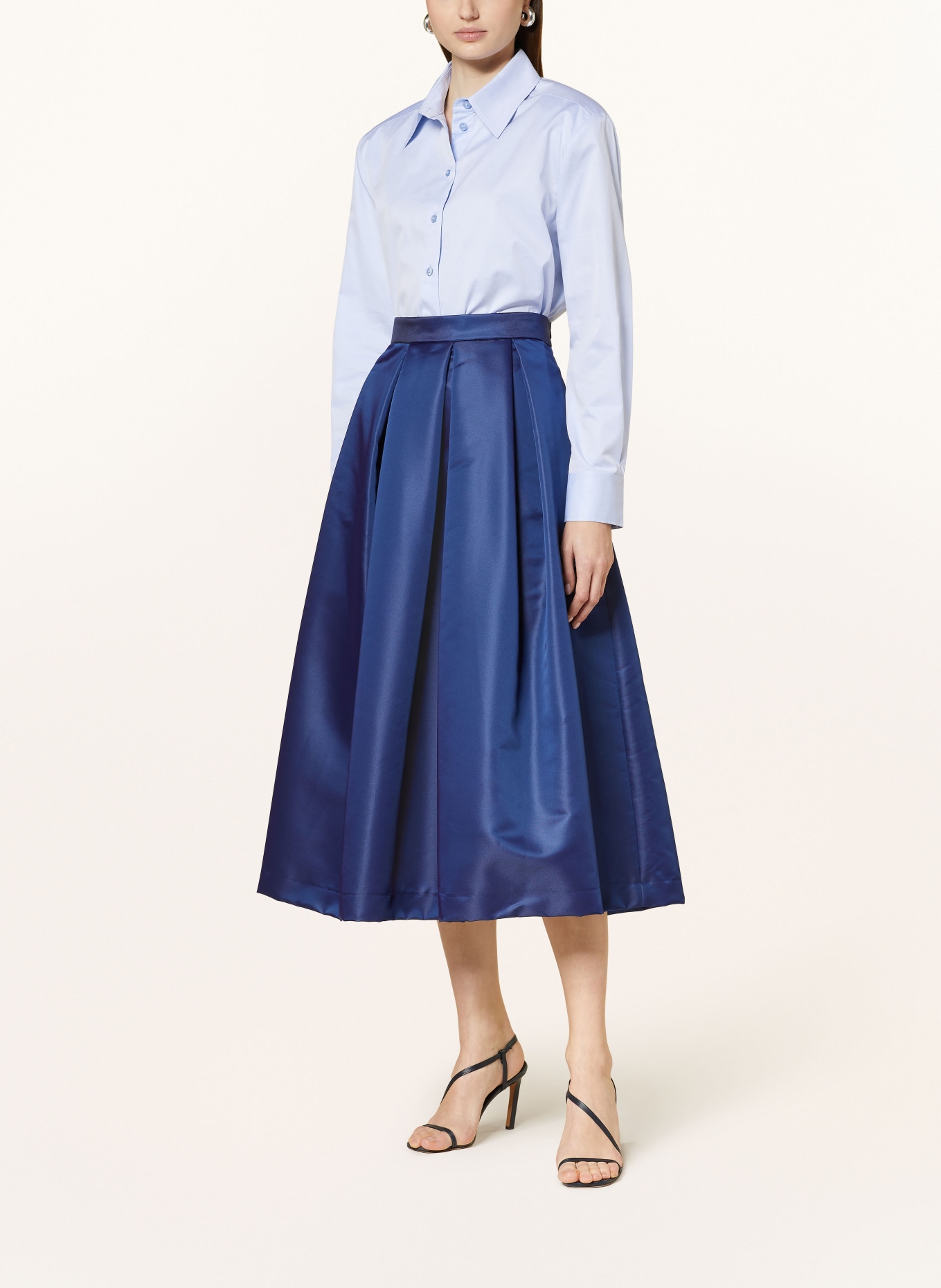 LUNATICA MILANO Pleated skirt, Color: DARK BLUE (Image 2)