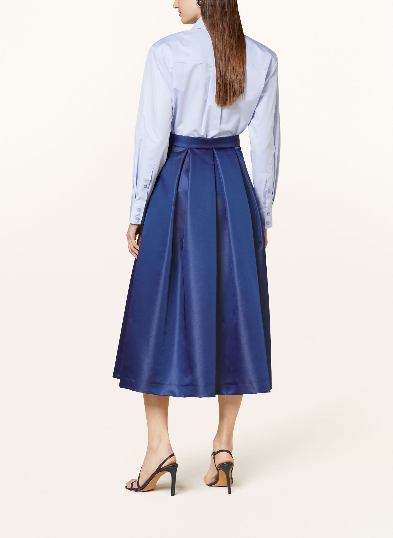 LUNATICA MILANO Pleated skirt, Color: DARK BLUE (Image 3)
