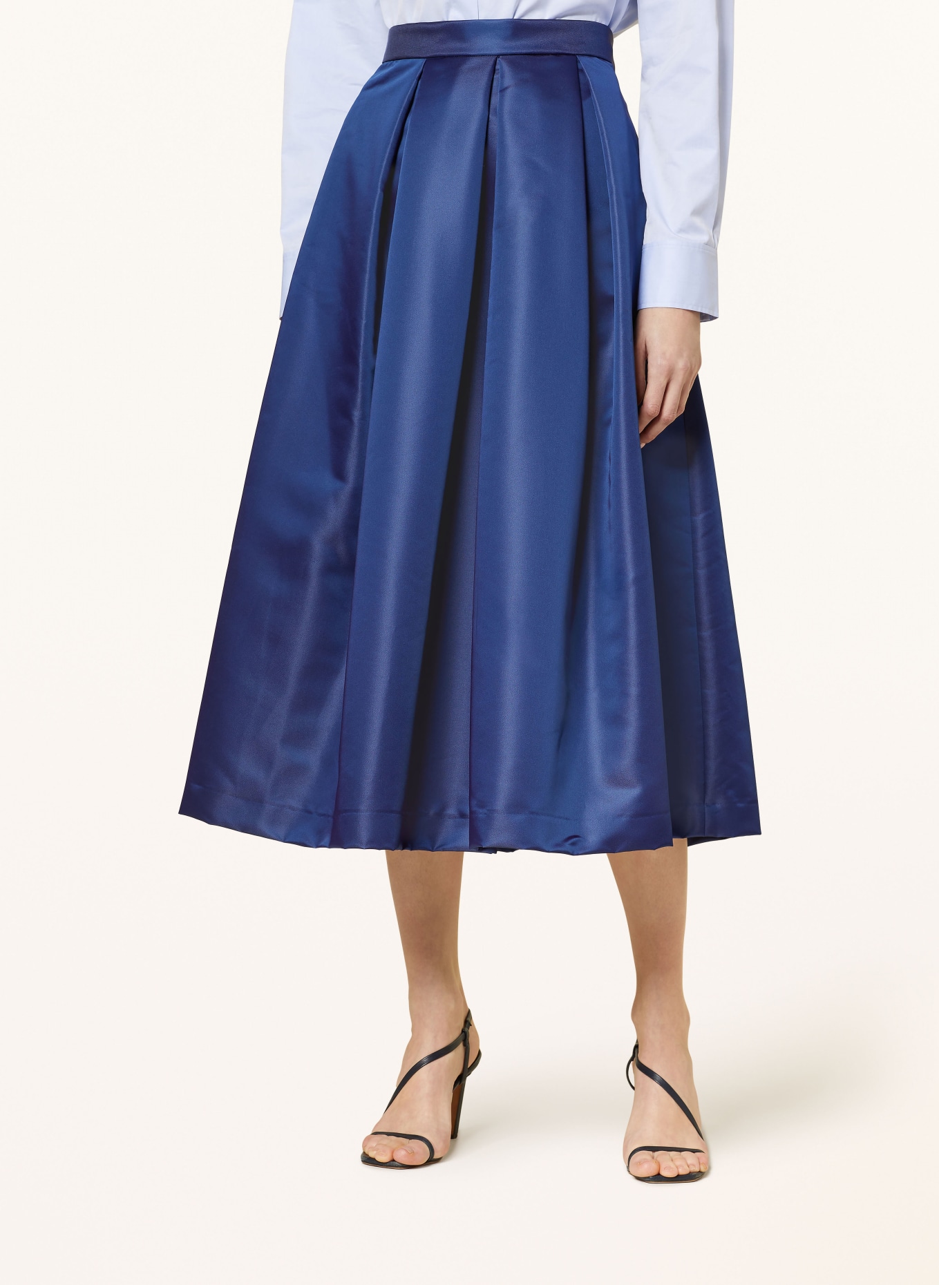 LUNATICA MILANO Pleated skirt, Color: DARK BLUE (Image 4)