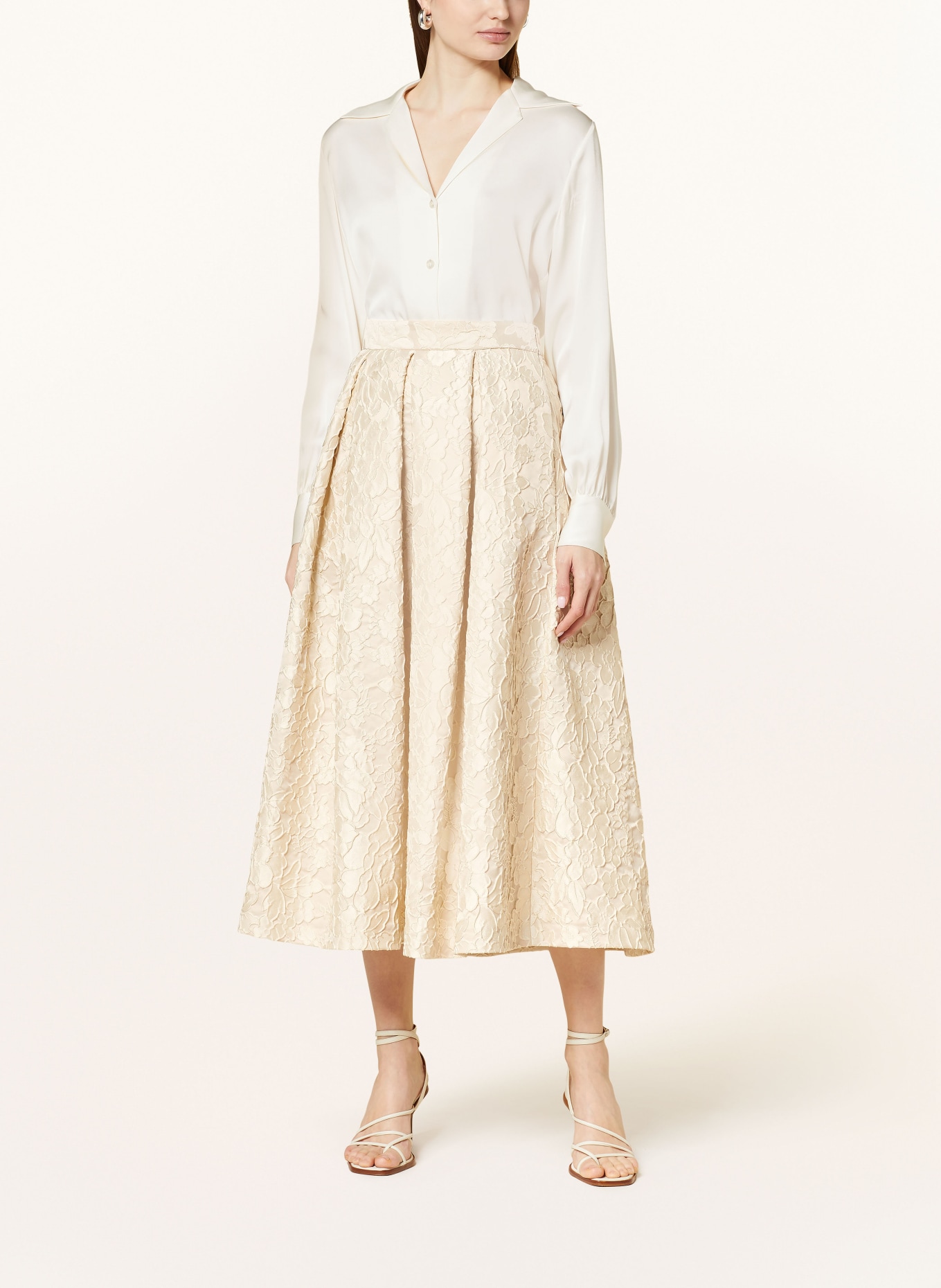 LUNATICA MILANO Jacquard skirt, Color: CREAM (Image 2)