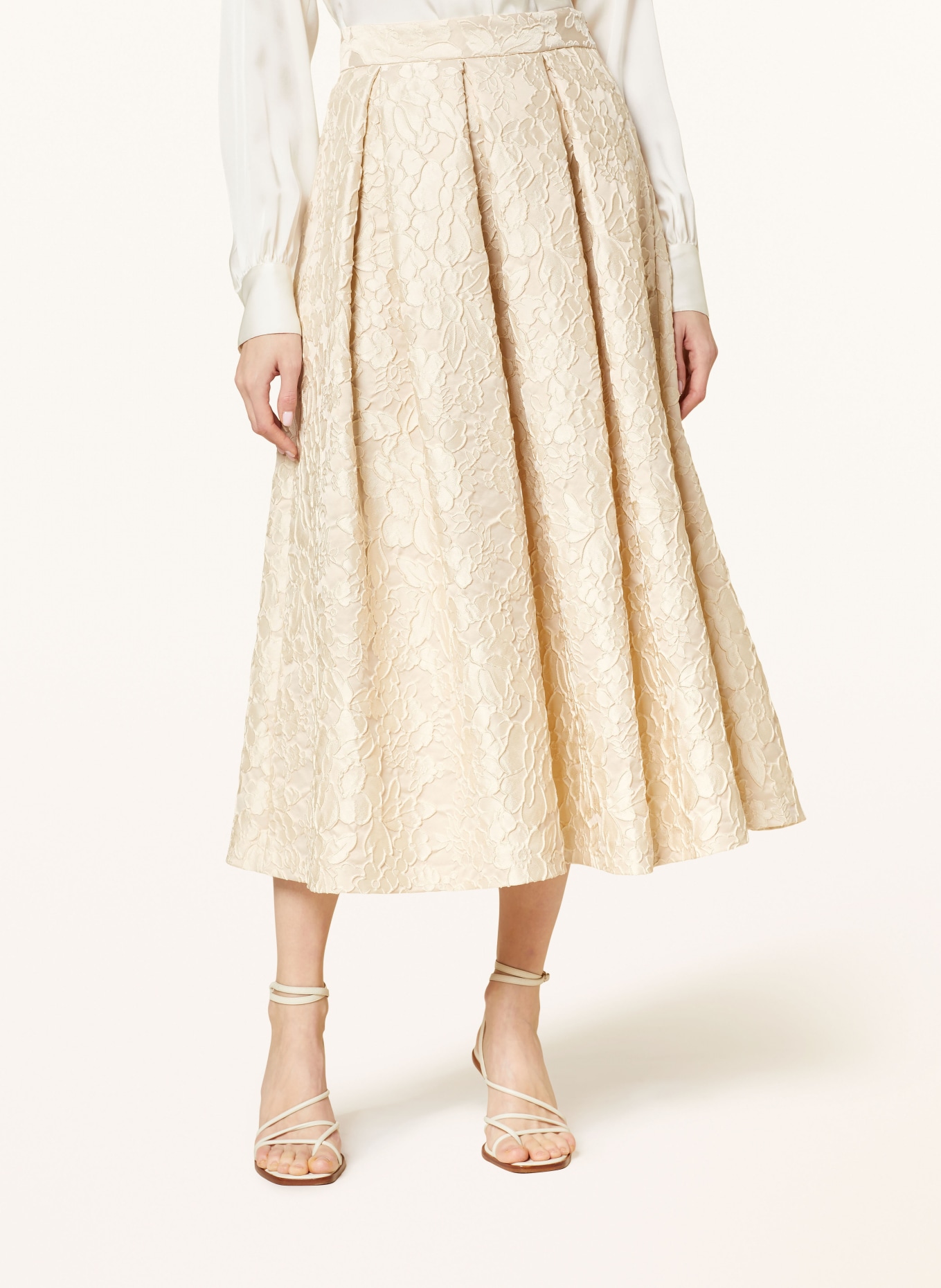 LUNATICA MILANO Jacquard skirt, Color: CREAM (Image 4)