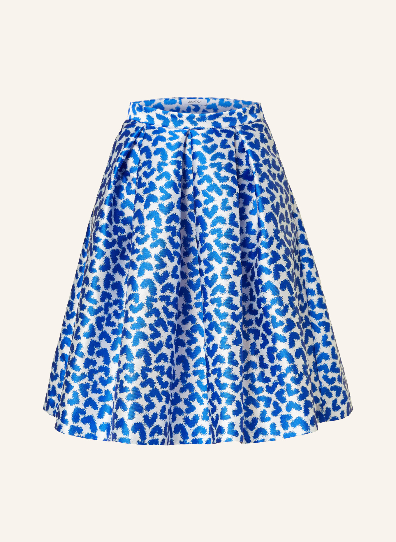 LUNATICA MILANO Pleated skirt, Color: WHITE/ BLUE (Image 1)