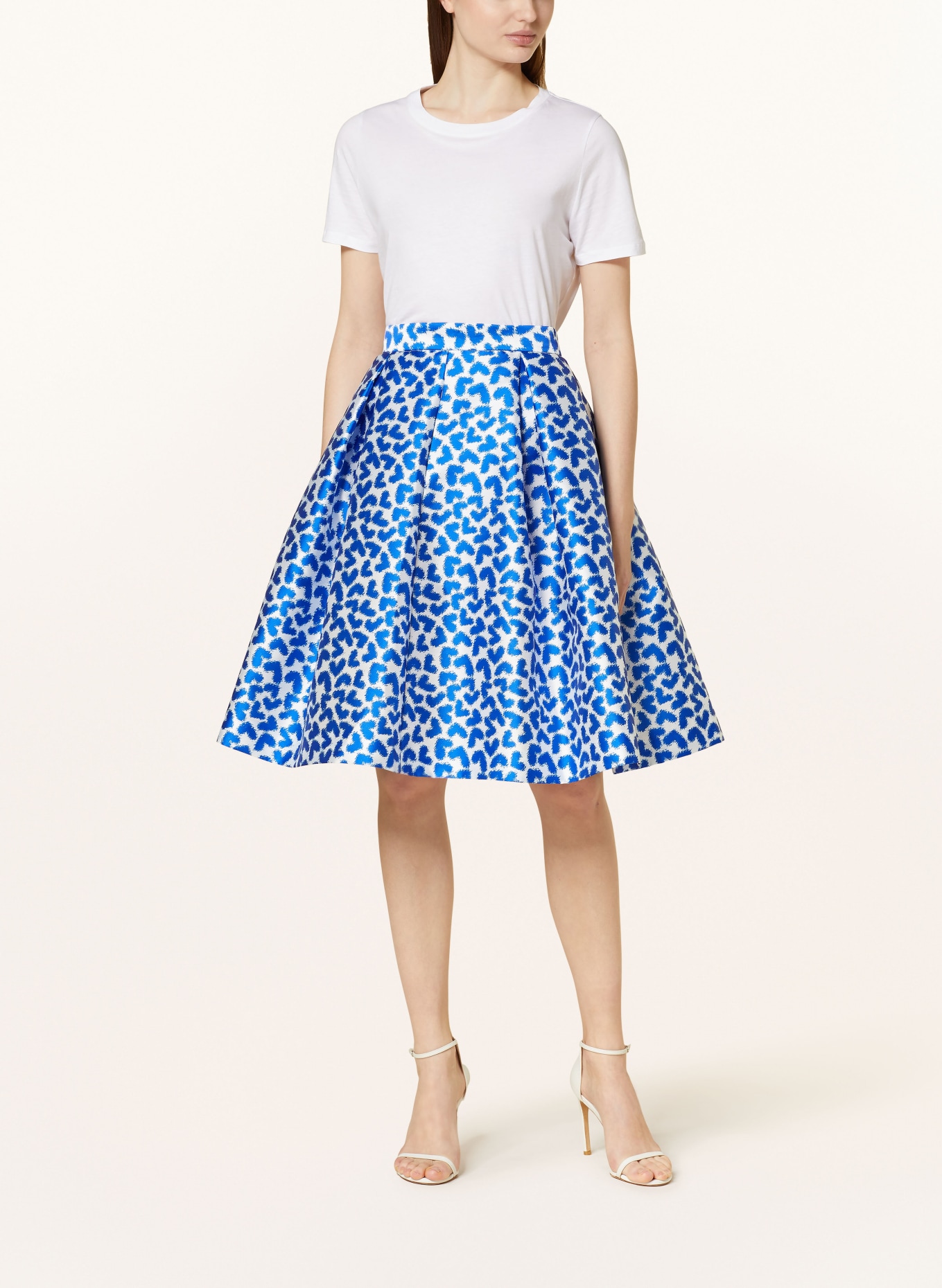 LUNATICA MILANO Pleated skirt, Color: WHITE/ BLUE (Image 2)