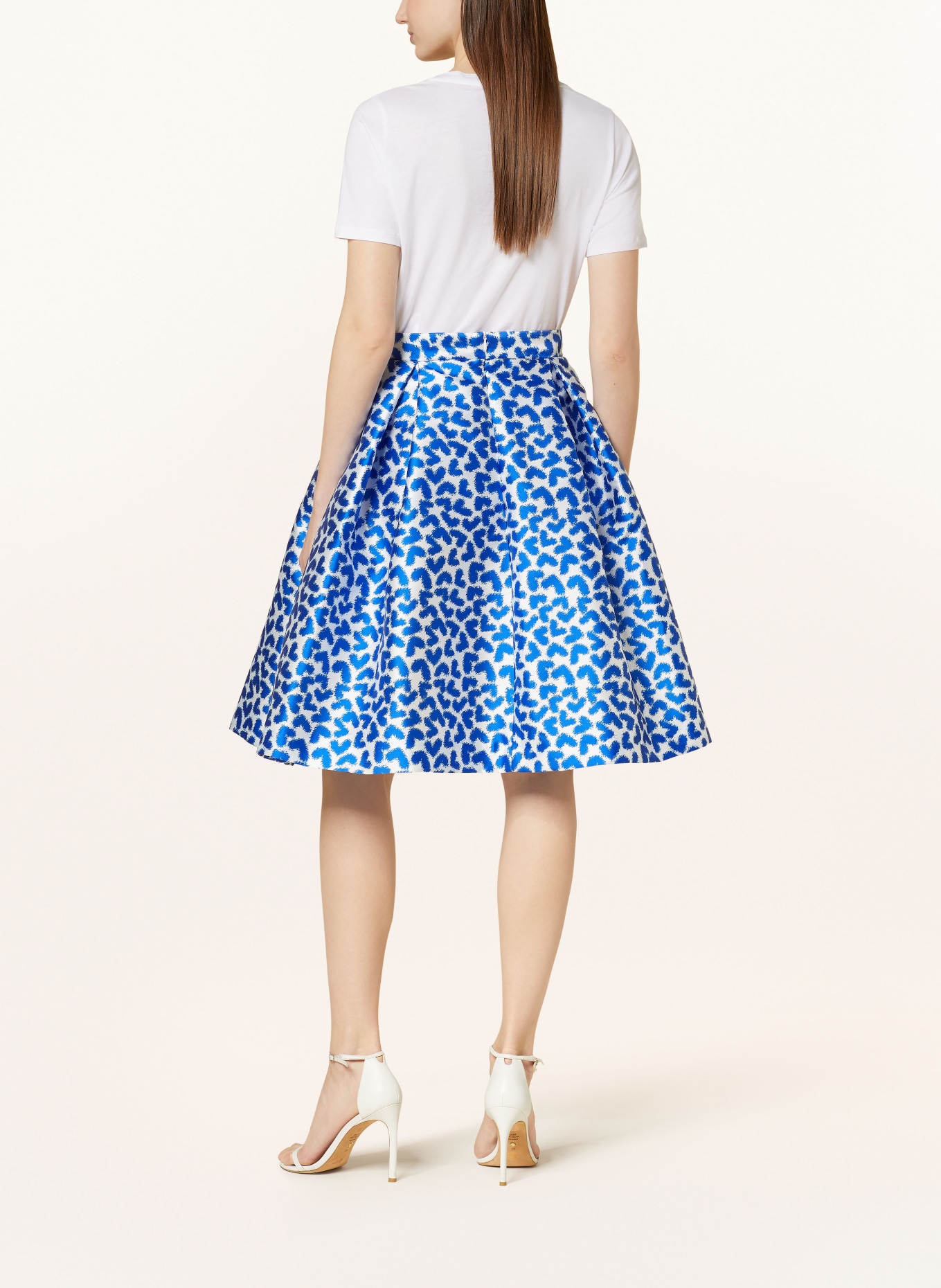LUNATICA MILANO Pleated skirt, Color: WHITE/ BLUE (Image 3)