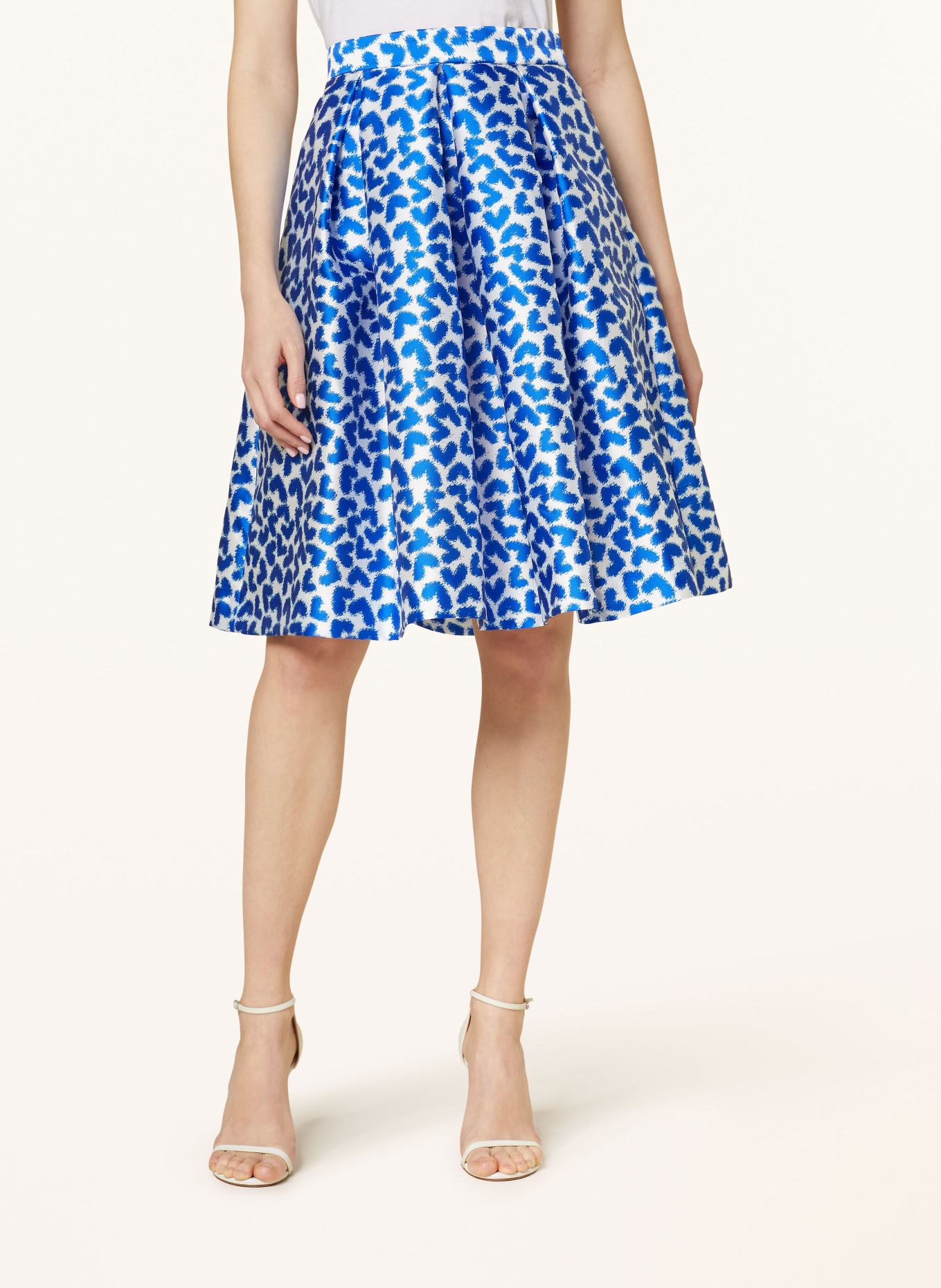 LUNATICA MILANO Pleated skirt, Color: WHITE/ BLUE (Image 4)
