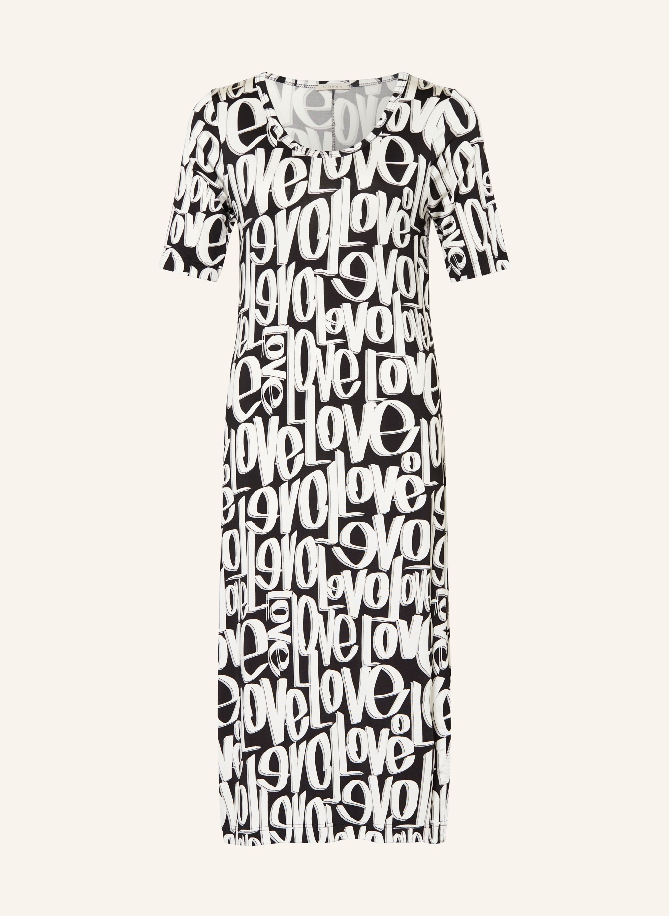 lilienfels Jersey dress, Color: BLACK/ WHITE (Image 1)
