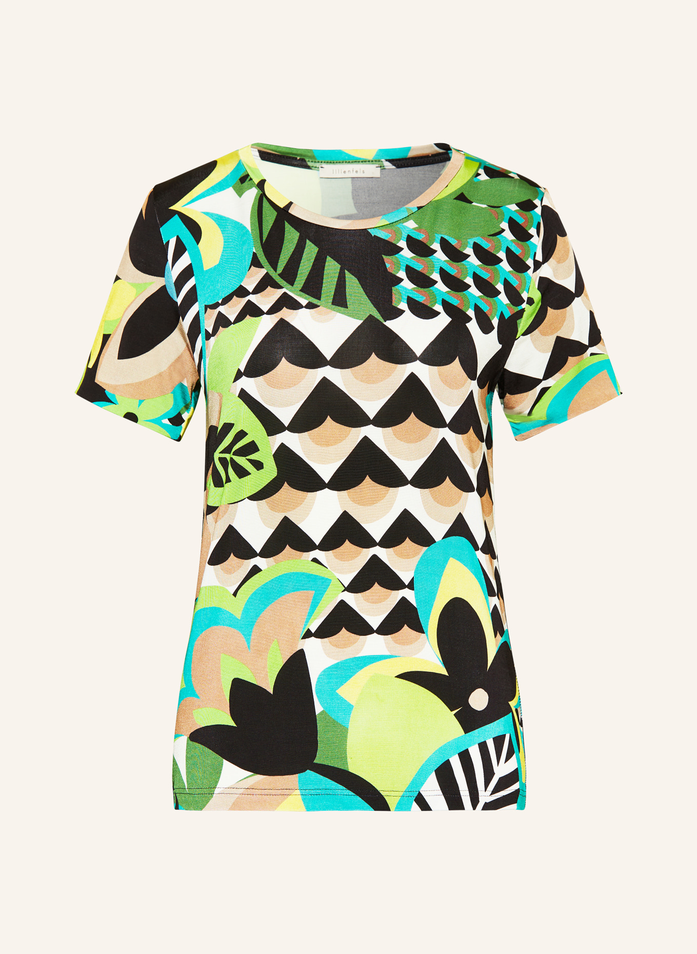 lilienfels T-Shirt, Farbe: GRÜN/ BEIGE (Bild 1)