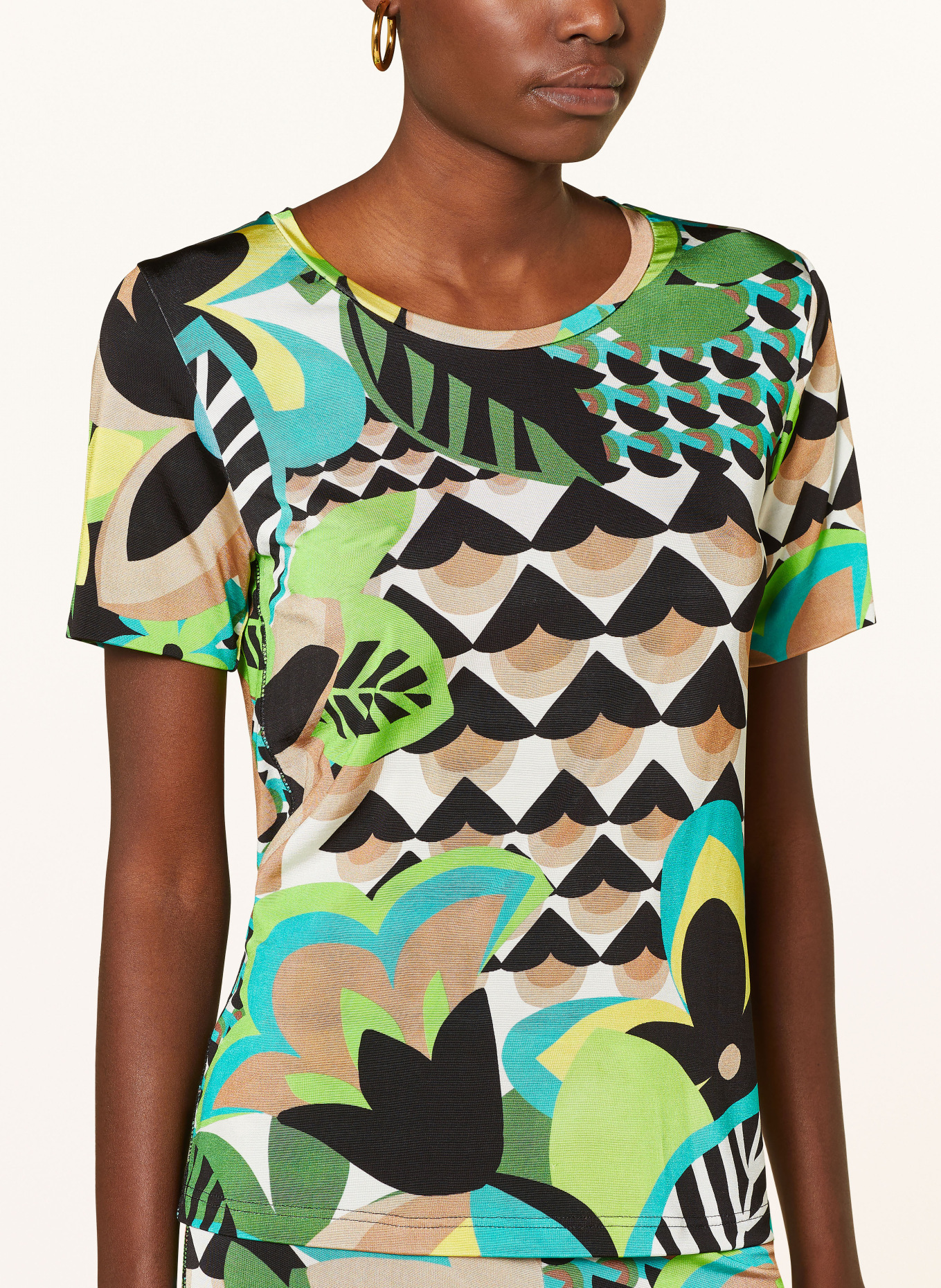 lilienfels T-shirt, Color: GREEN/ BEIGE (Image 4)
