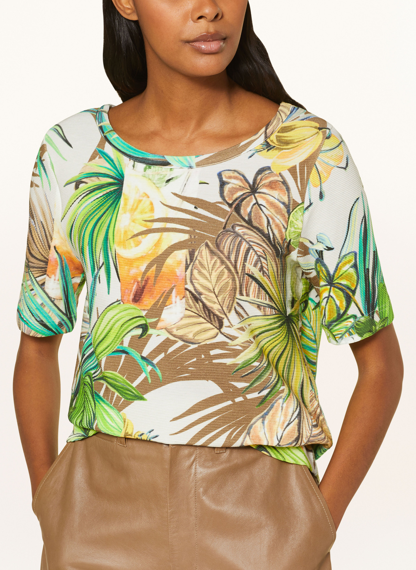 lilienfels T-shirt, Color: BEIGE/ GREEN/ BROWN (Image 4)