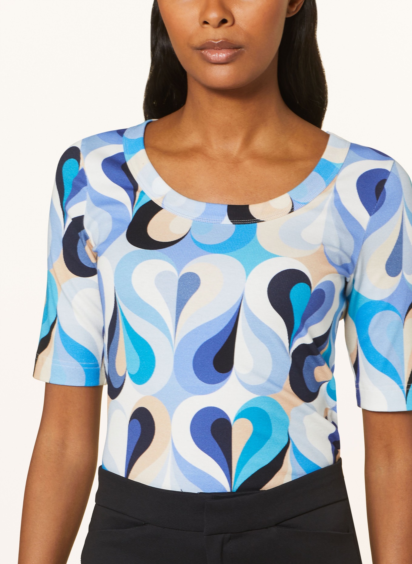lilienfels T-shirt, Color: BLUE/ WHITE/ BEIGE (Image 4)