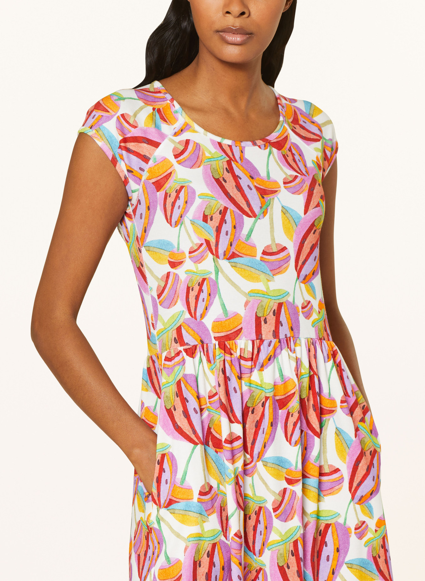 lilienfels Dress, Color: WHITE/ PURPLE/ GREEN (Image 4)
