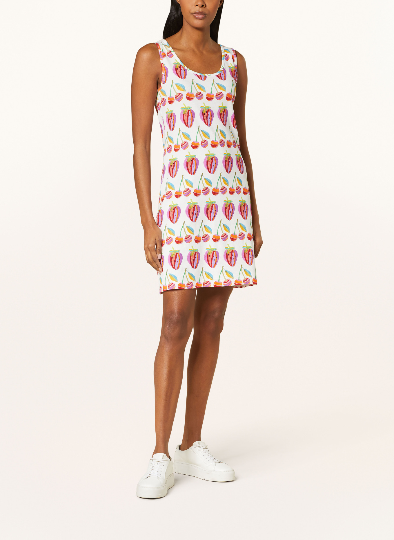 lilienfels Jersey dress, Color: WHITE/ PURPLE/ GREEN (Image 2)