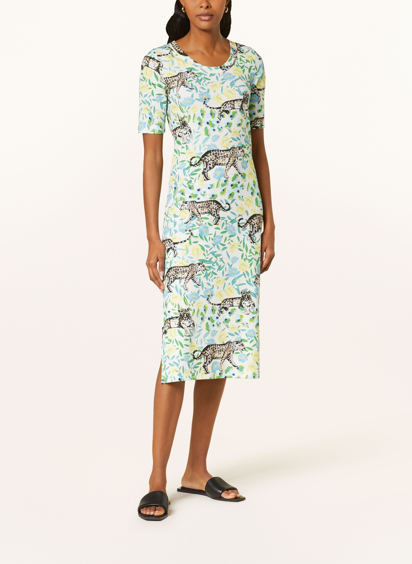 lilienfels Dress, Color: ECRU/ GREEN/ BROWN (Image 2)