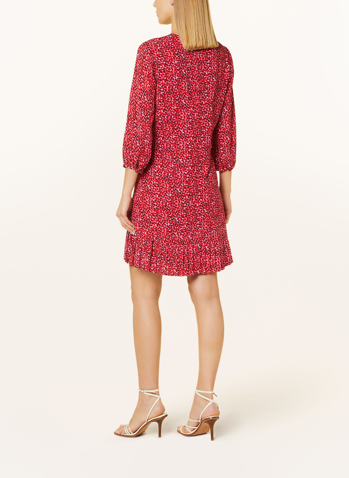 HOBBS Dress LIANA with 3/4 sleeves, Color: RED/ DARK RED/ PINK (Image 3)
