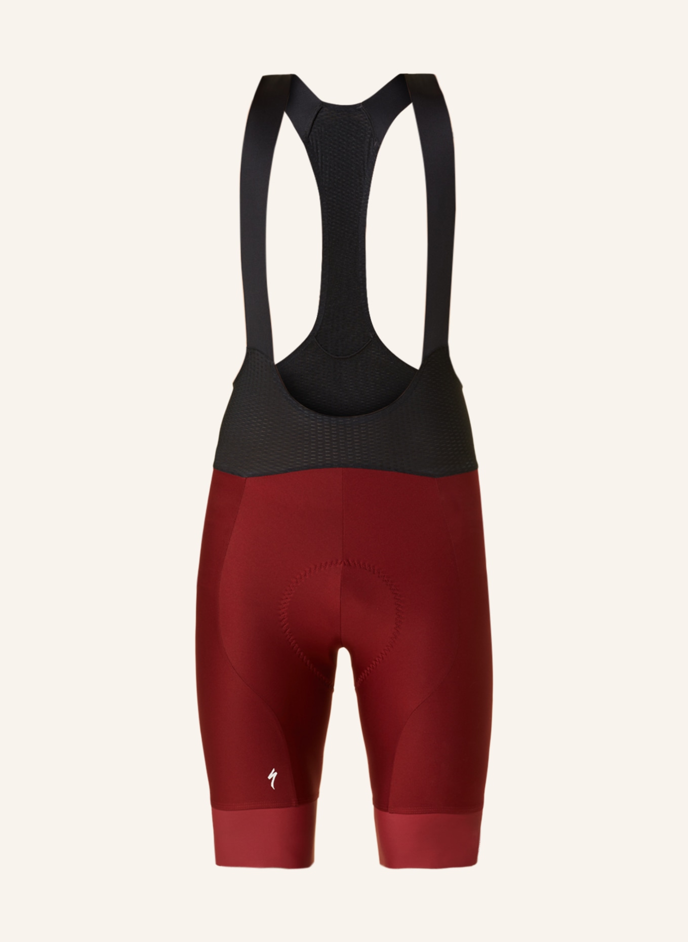 SPECIALIZED Cycling shorts SL RACE with straps and padded insert, Color: DARK RED/ BLACK (Image 1)