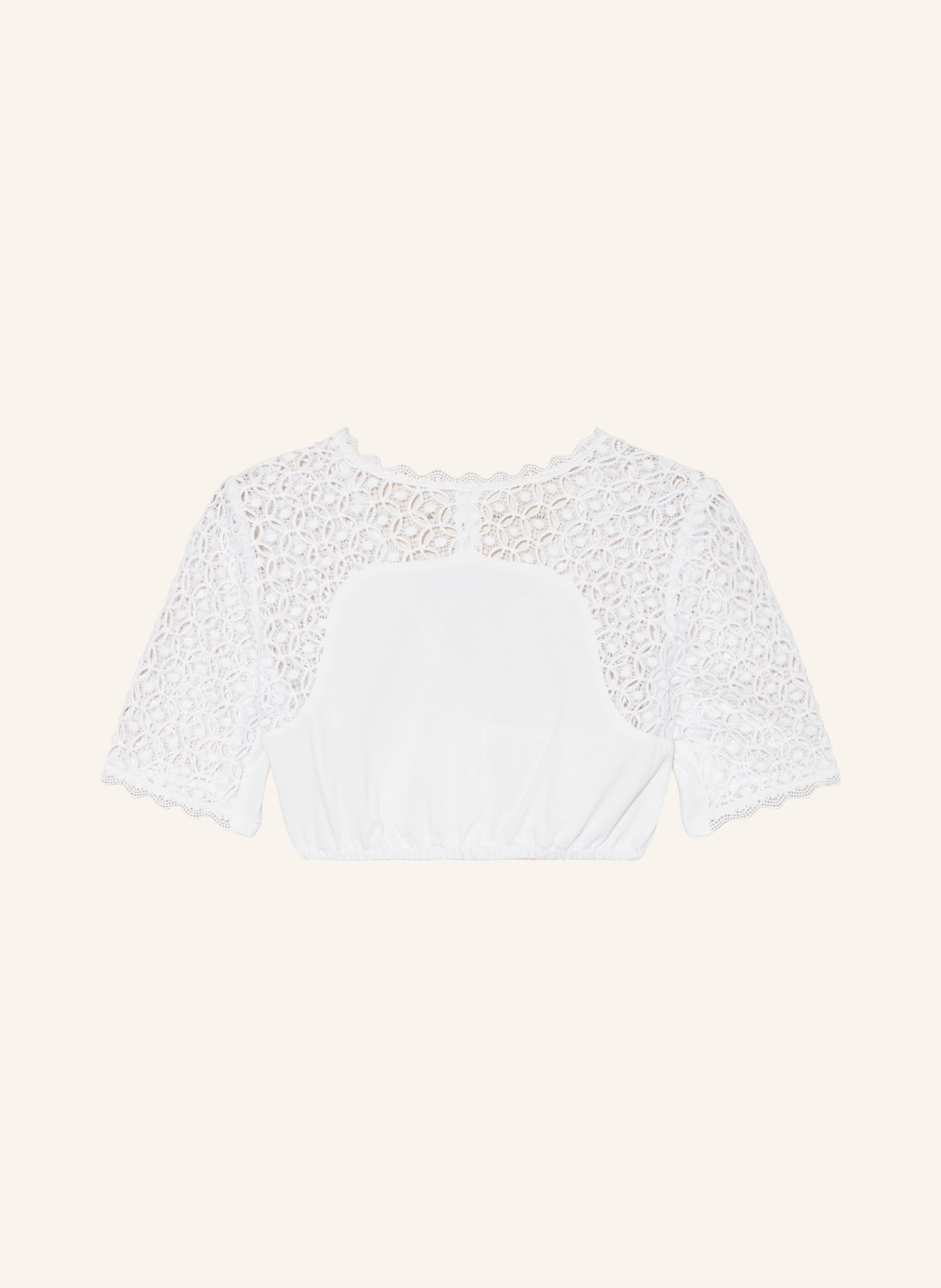 WALDORFF Dirndl blouse with crochet lace, Color: WHITE (Image 2)
